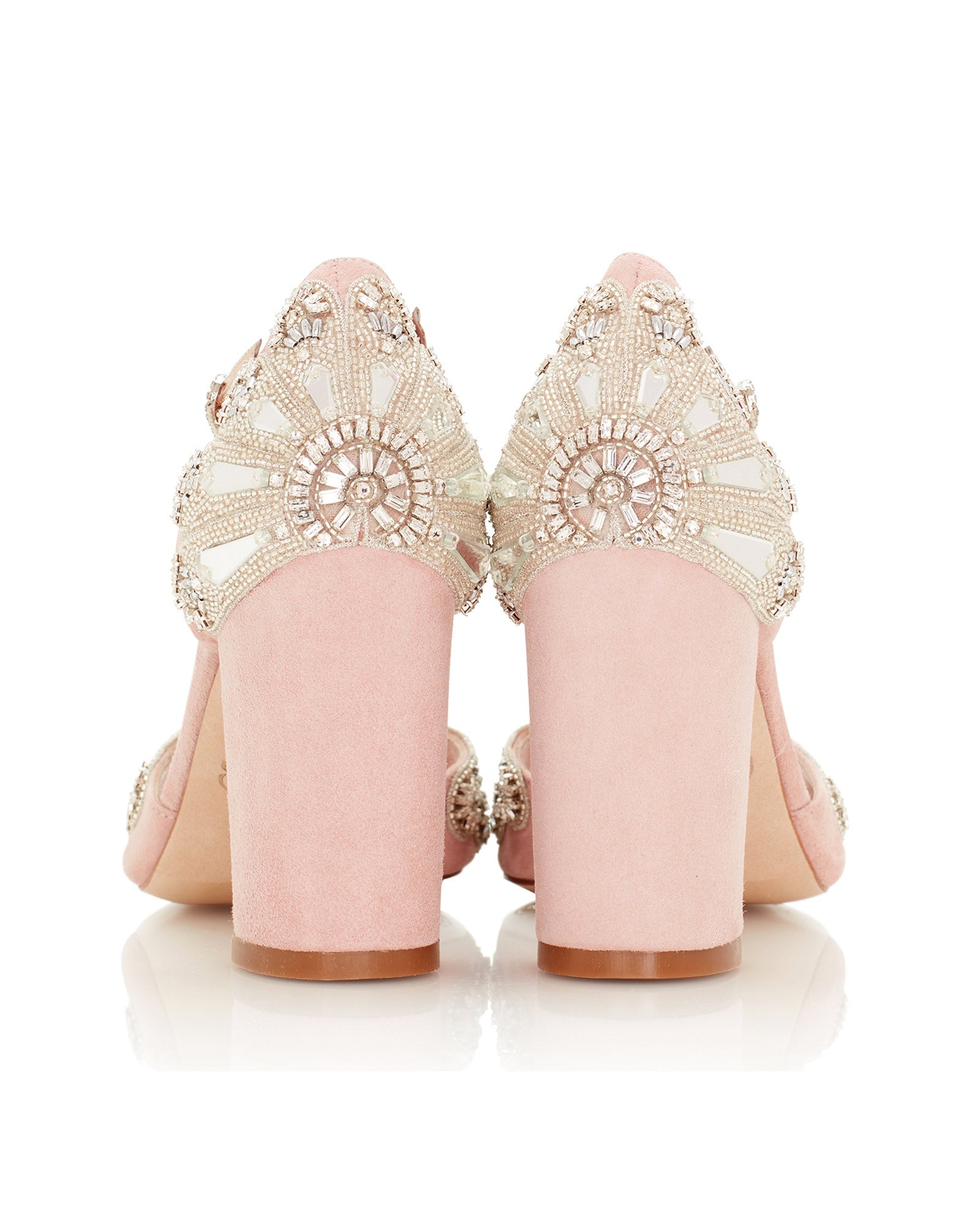 Arabella Block Bridal Shoe Bridal Rose Pink Block Heels  image