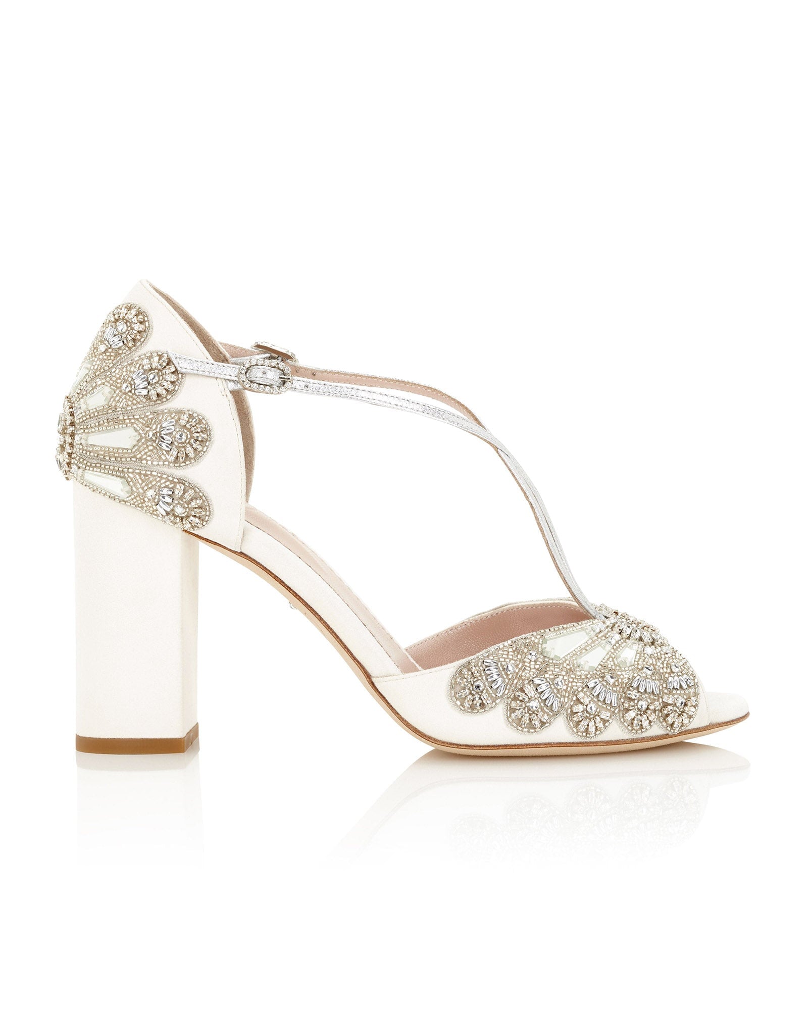 Buy Cinderella Mid Block Heel Bridal Shoe - Emmy London