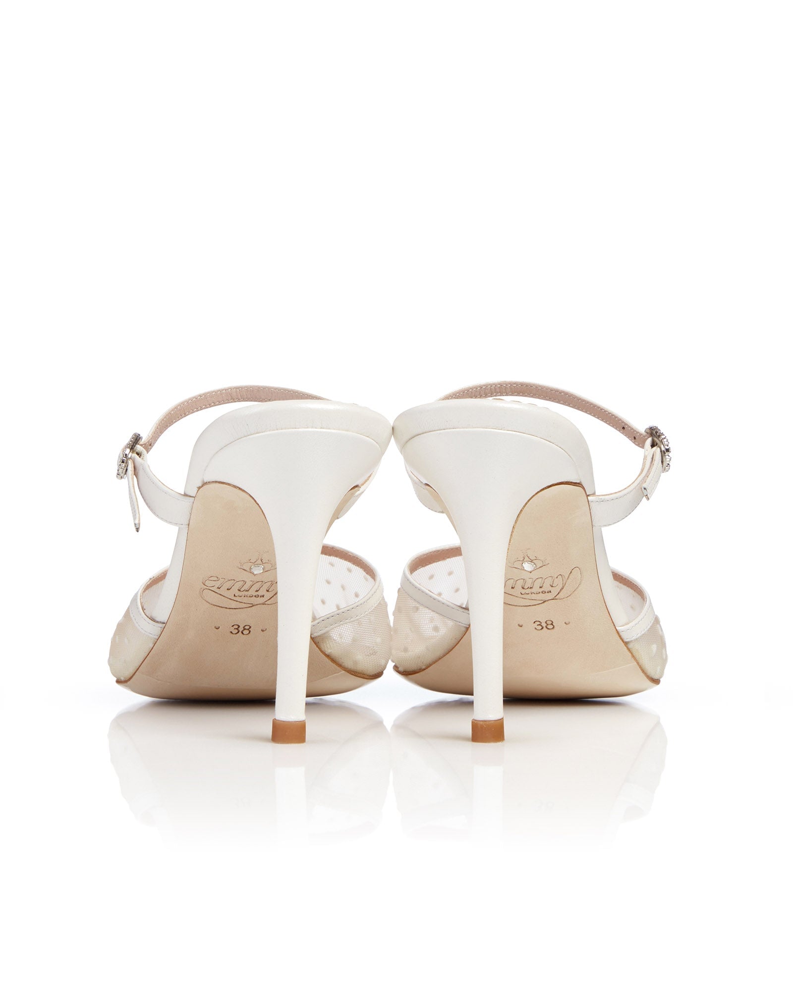 Dotty Ivory Bridal Shoe Ivory Mesh Bridal Shoe  image