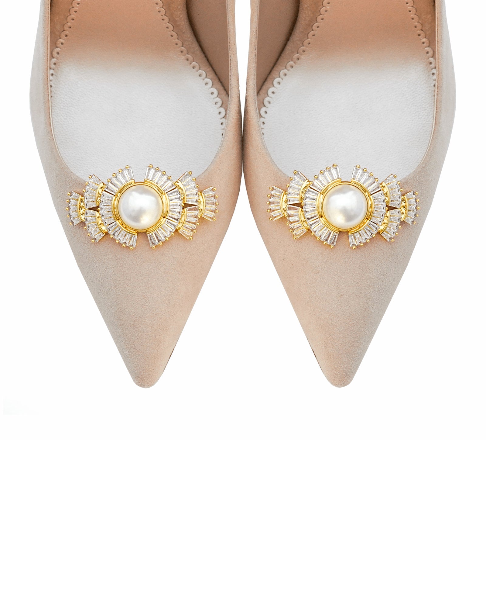 1 Pc Crystal Shoe Clip Buckle High-heel Bridal Removable Decor Pearl Flower New - Foto 9