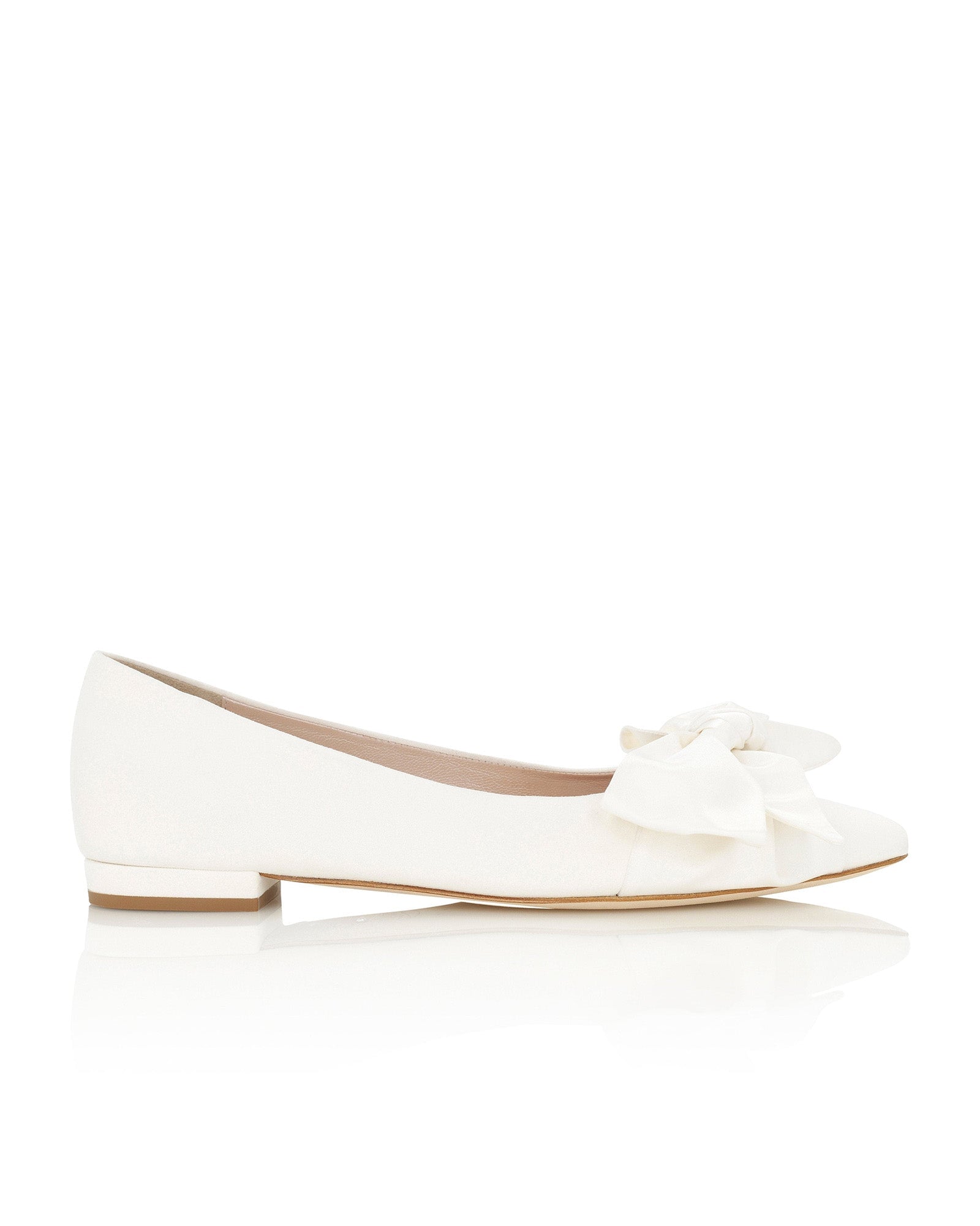 Florence Ivory Suede Flat Emmy London