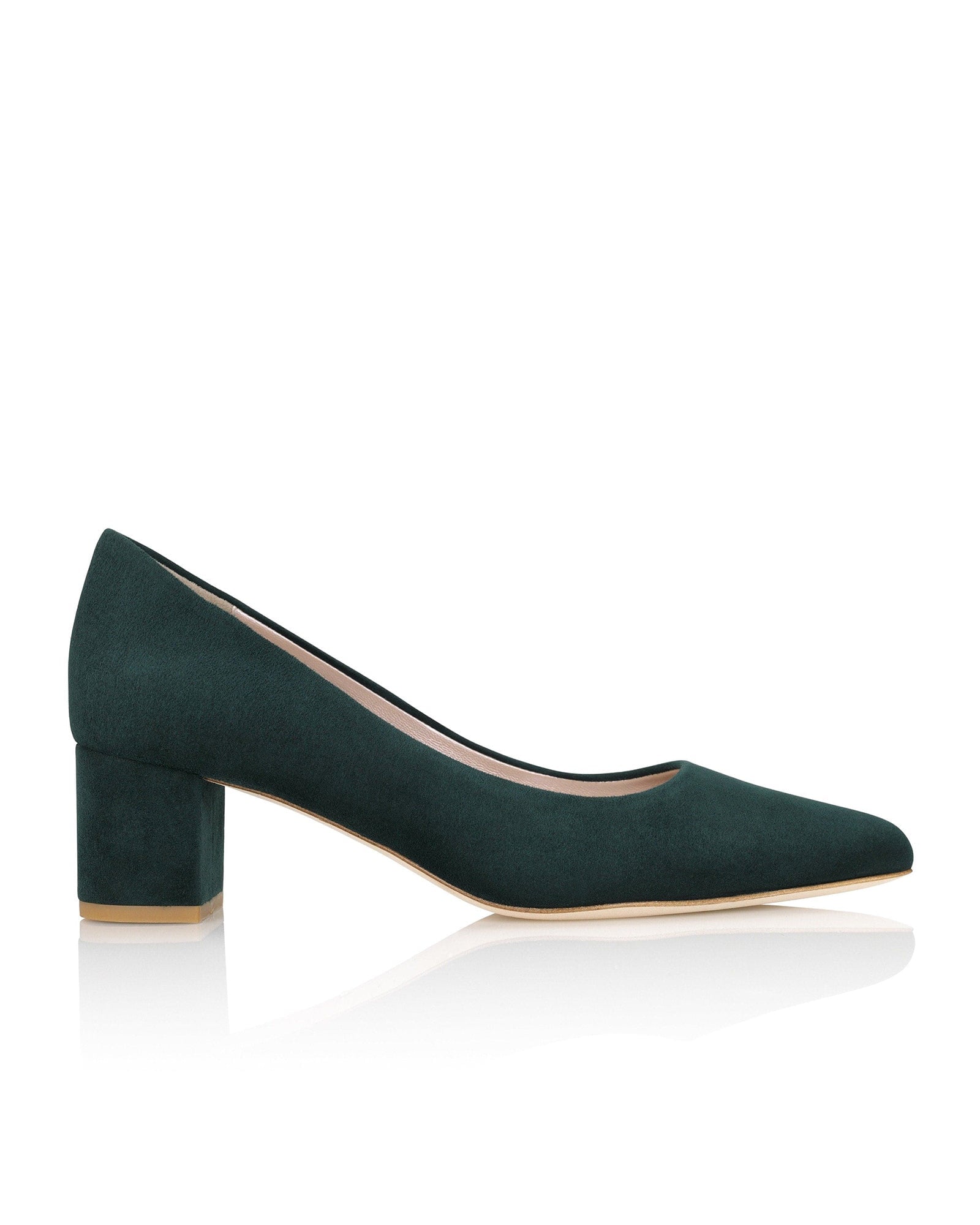 Josie Kitten Greenery Fashion Shoe Green Block Heel Court Shoe  image