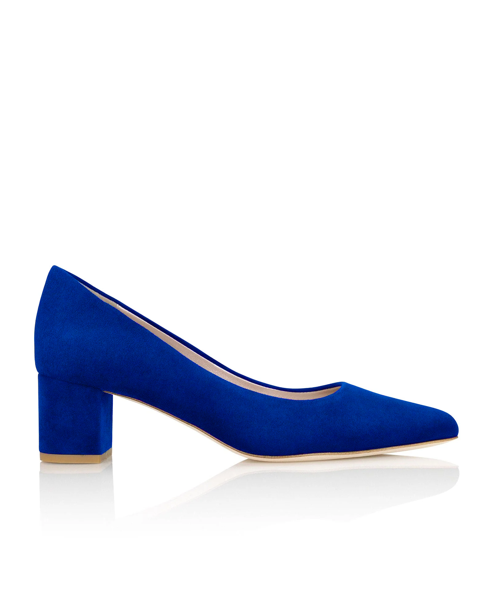 Josie Cobalt Suede Low Block Heel Emmy London - Main Image