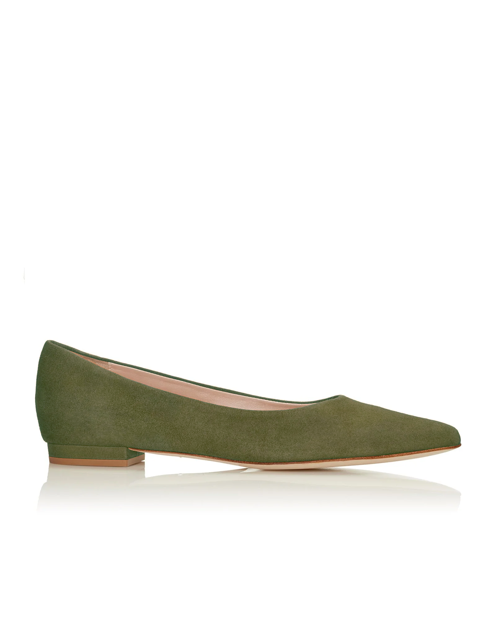 Lulu Moss Suede Flat Emmy London