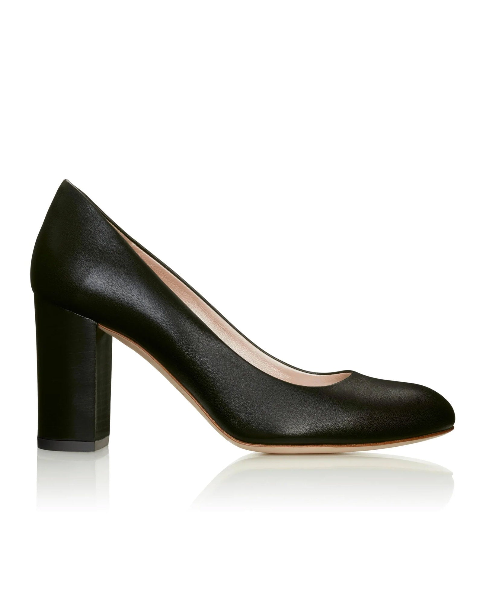 Leather Block Heel Court John Lewis Adore Leather Low Block Heel