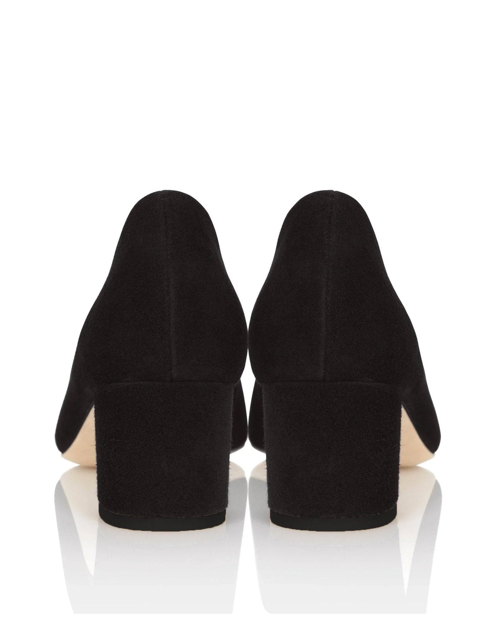 Mia Kitten Jet Black Fashion Shoe Block Heel Black Court Shoe  image
