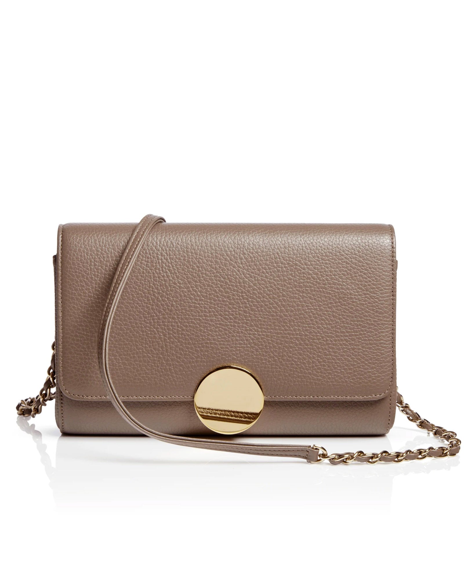 Naomi Textured Taupe Leather Occasion Bag Leather Clutch Bag  image