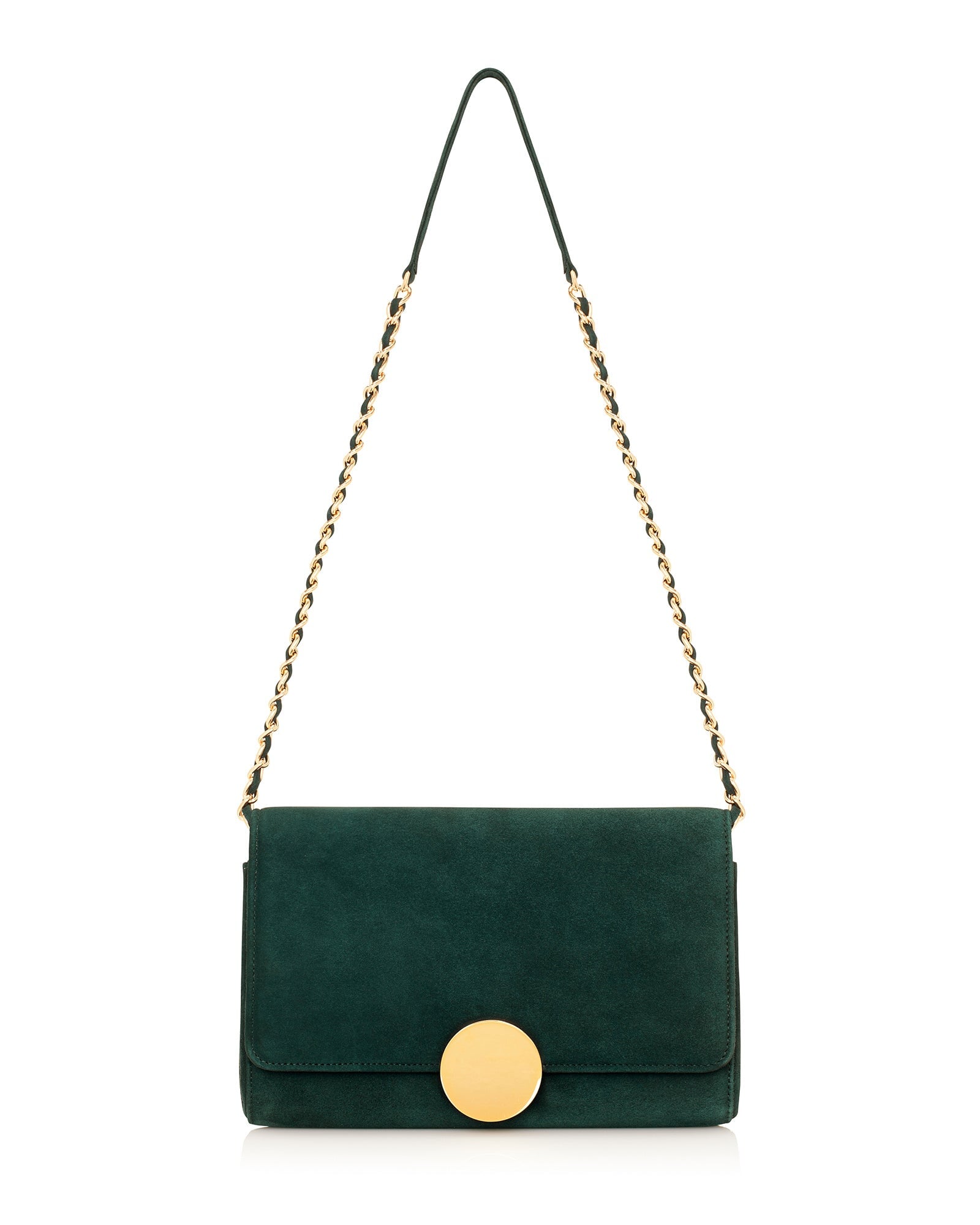 Naomi Greenery Occasion Bag Green Suede Clutch Bag  image