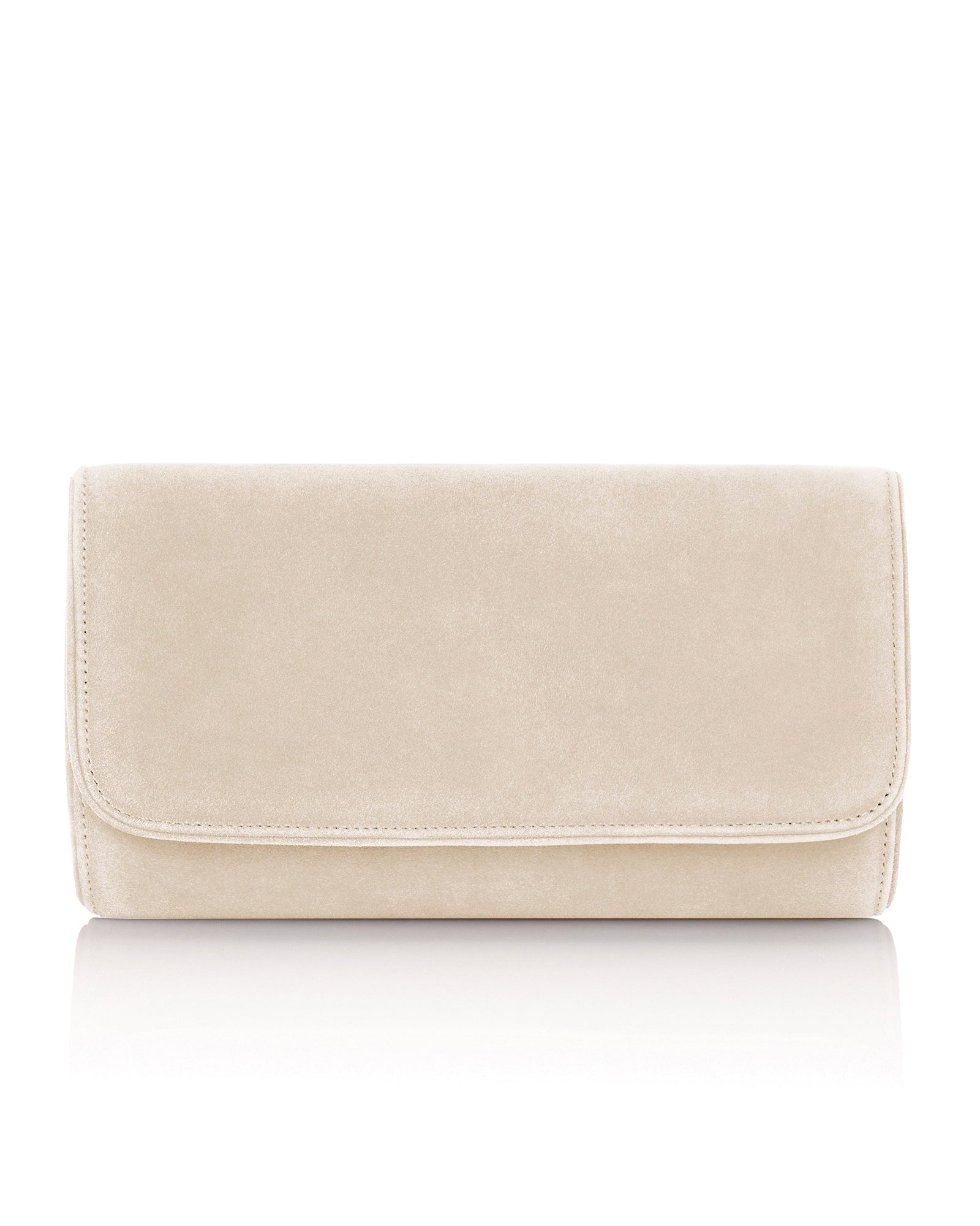 Natasha Blush Suede Clutch Bag Emmy London - Main Image