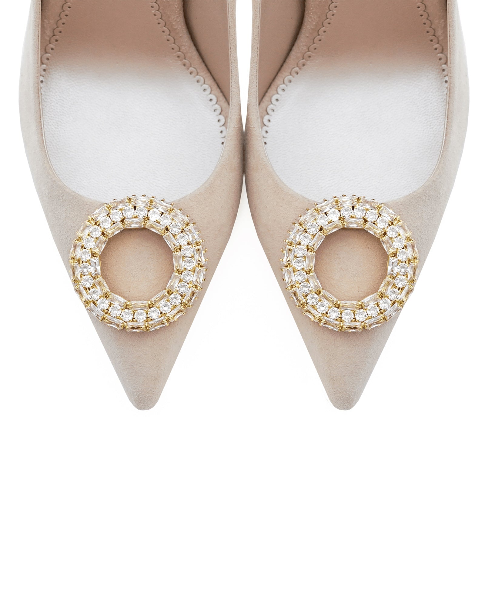 Crystal Gold Orbit Shoe Clips Emmy London1