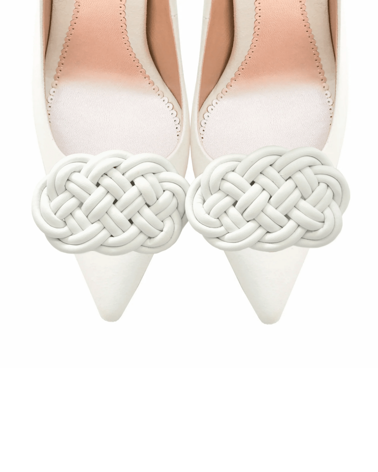 Panama Woven Shoe Clips Bridal Shoe Clip Leather Shoe Clip  image