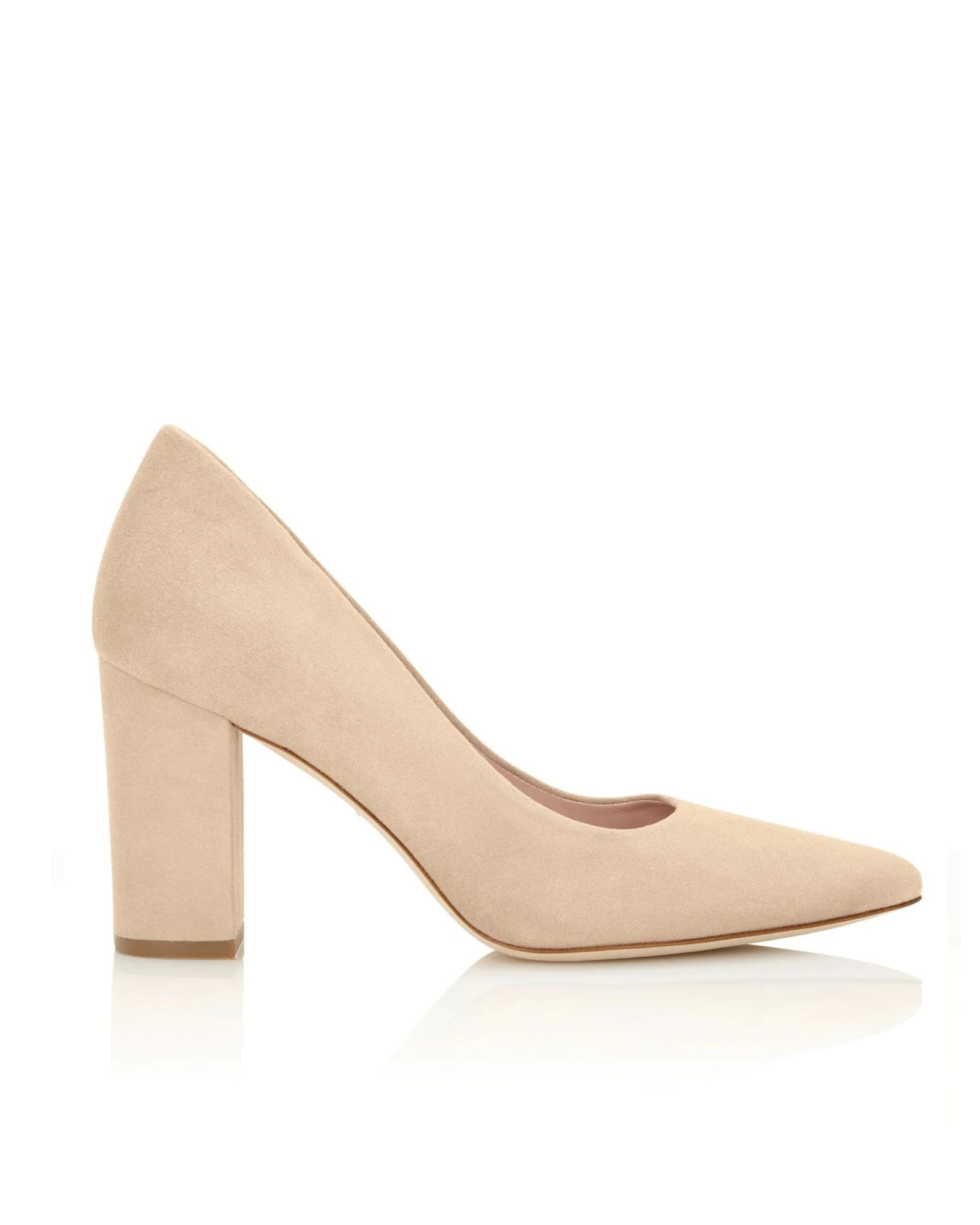 Blush suede court shoes discount
