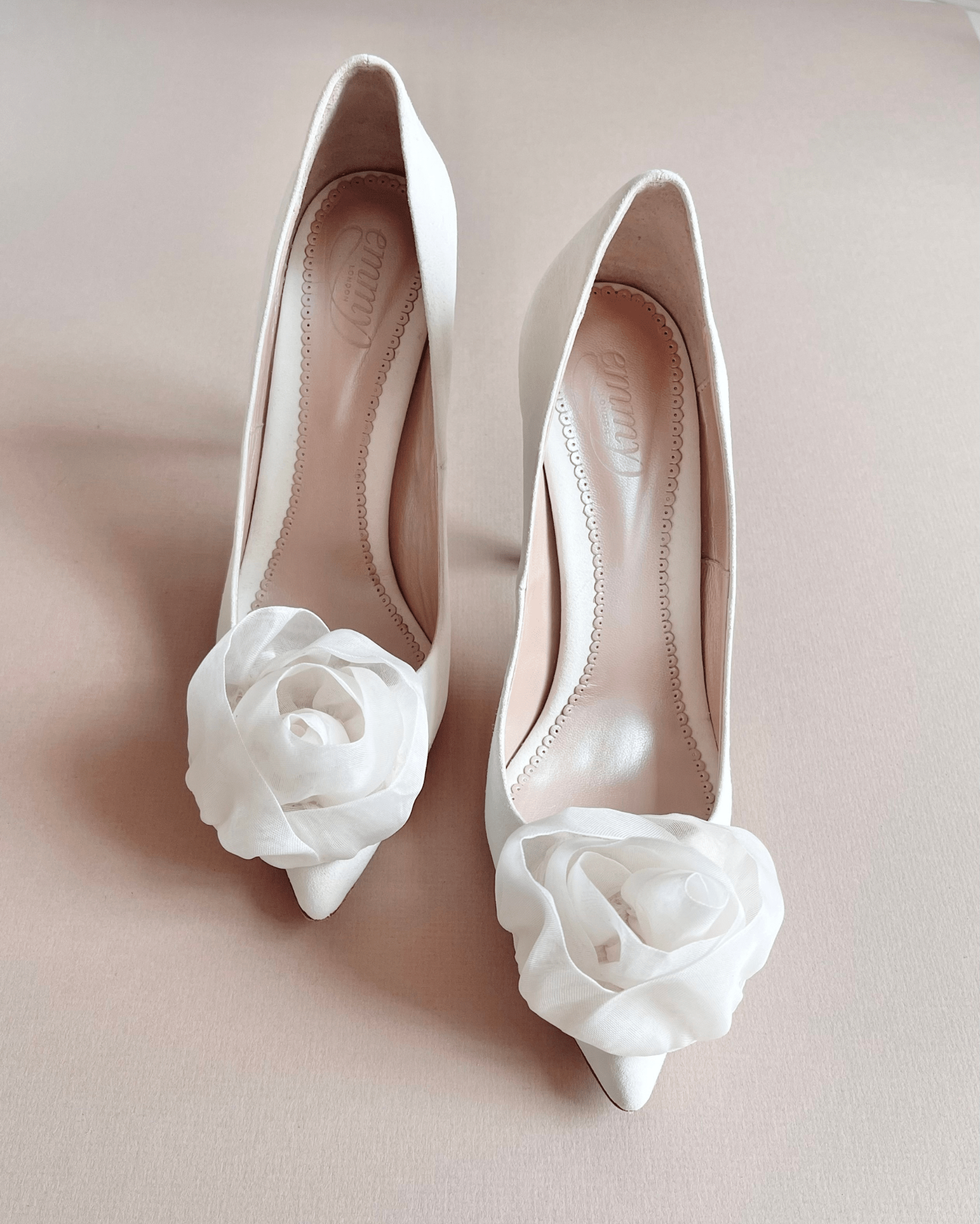 Claudia Mid Heel Bridal Shoe Ivory Pointed Court Shoes  image