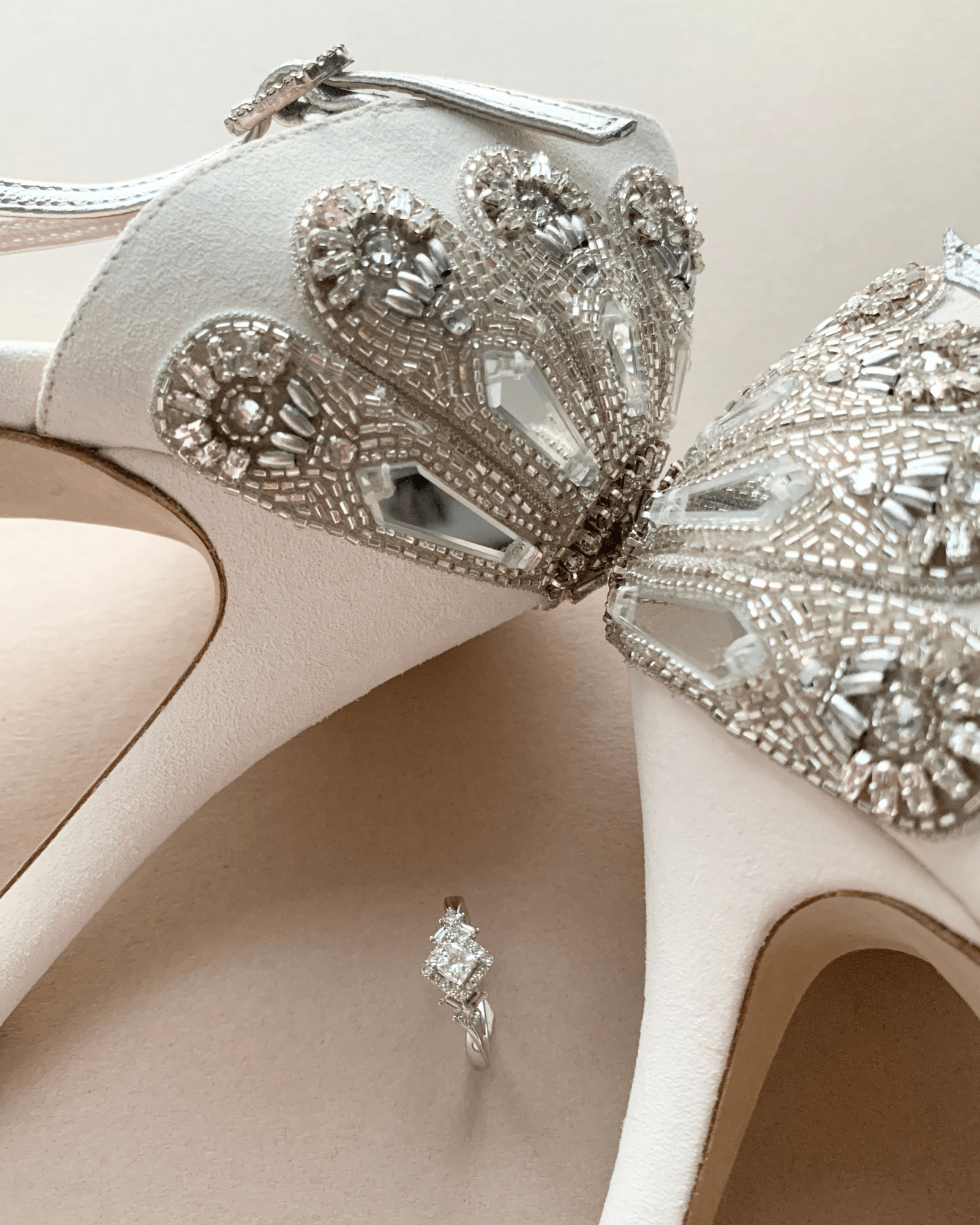 Cinderella High Heel Bridal Shoe Embellished Ivory Bridal Sandals  image