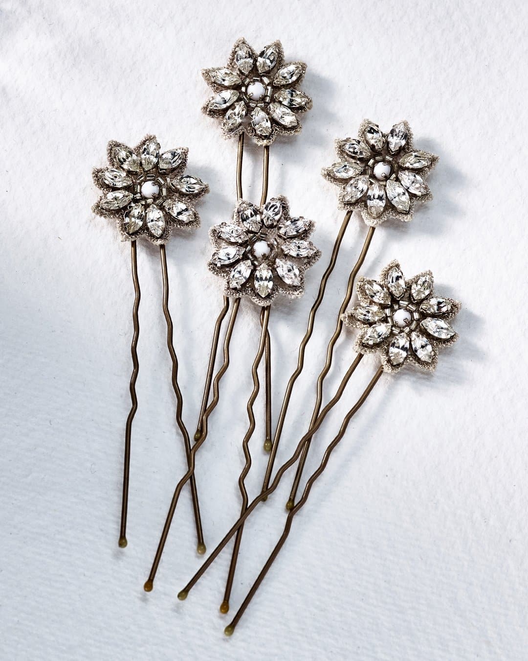 Crystal Daisy Pins Bridal Hair Accessory Wedding Hair Pins  image