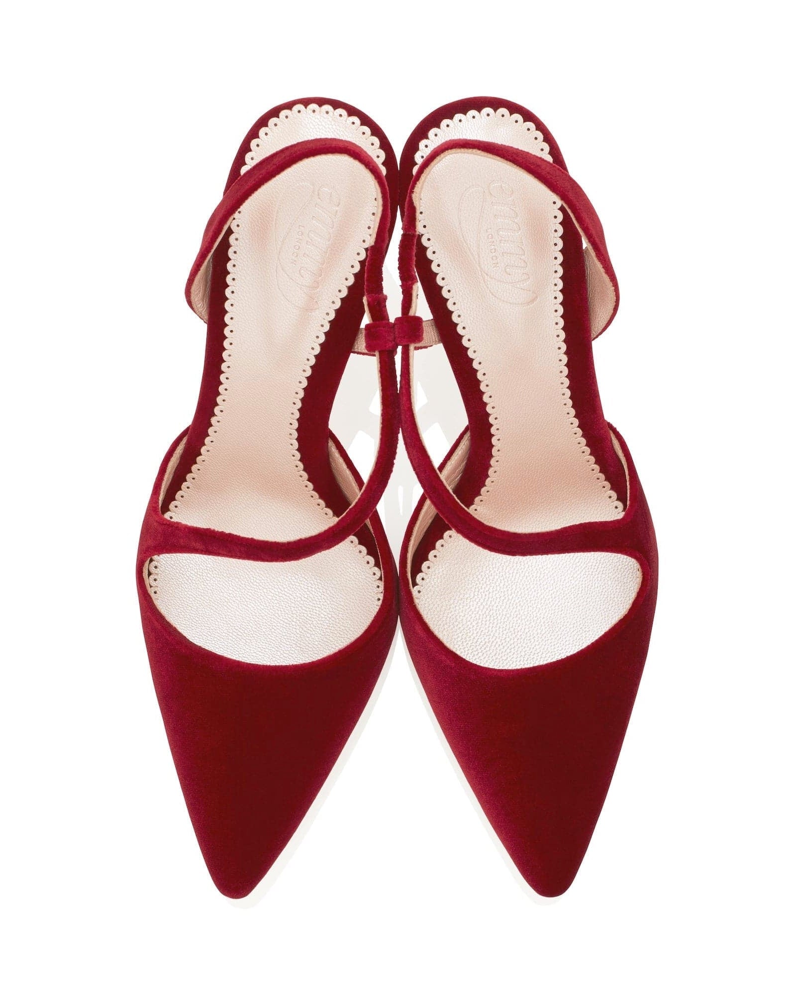 Anna Mid Heel Fashion Shoe Red Velvet Shoes  image