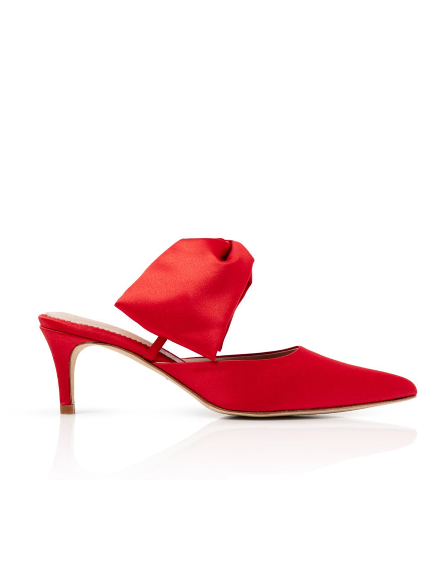 Georgina Mule Red Satin image