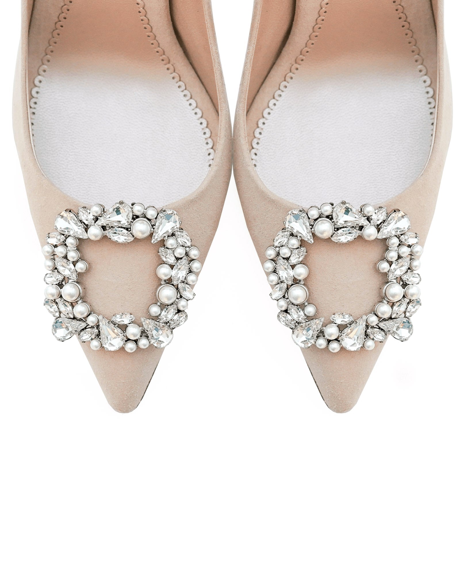 Bejewelled Crystal & Pearl Shoe Clip Shoe Clip Crystal Shoe Clip  image