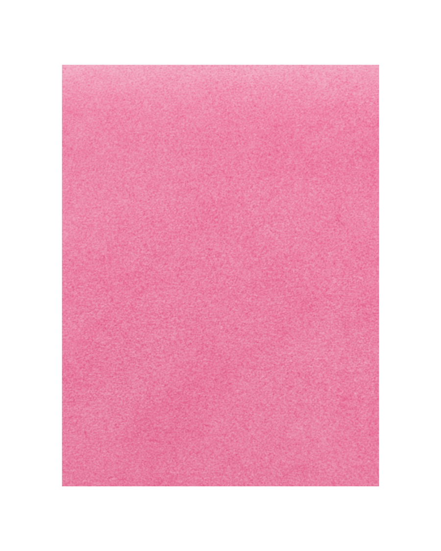 Heels made of suede in a vibrant pink color. The image features a close-up view of the material, showcasing its soft texture. The background is plain, emphasizing the rich hue of the suede. image