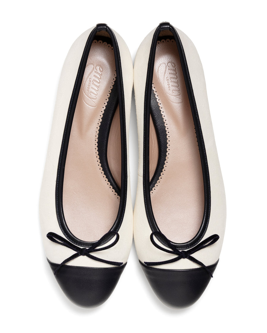 Cece Ivory Suede & Navy Leather image