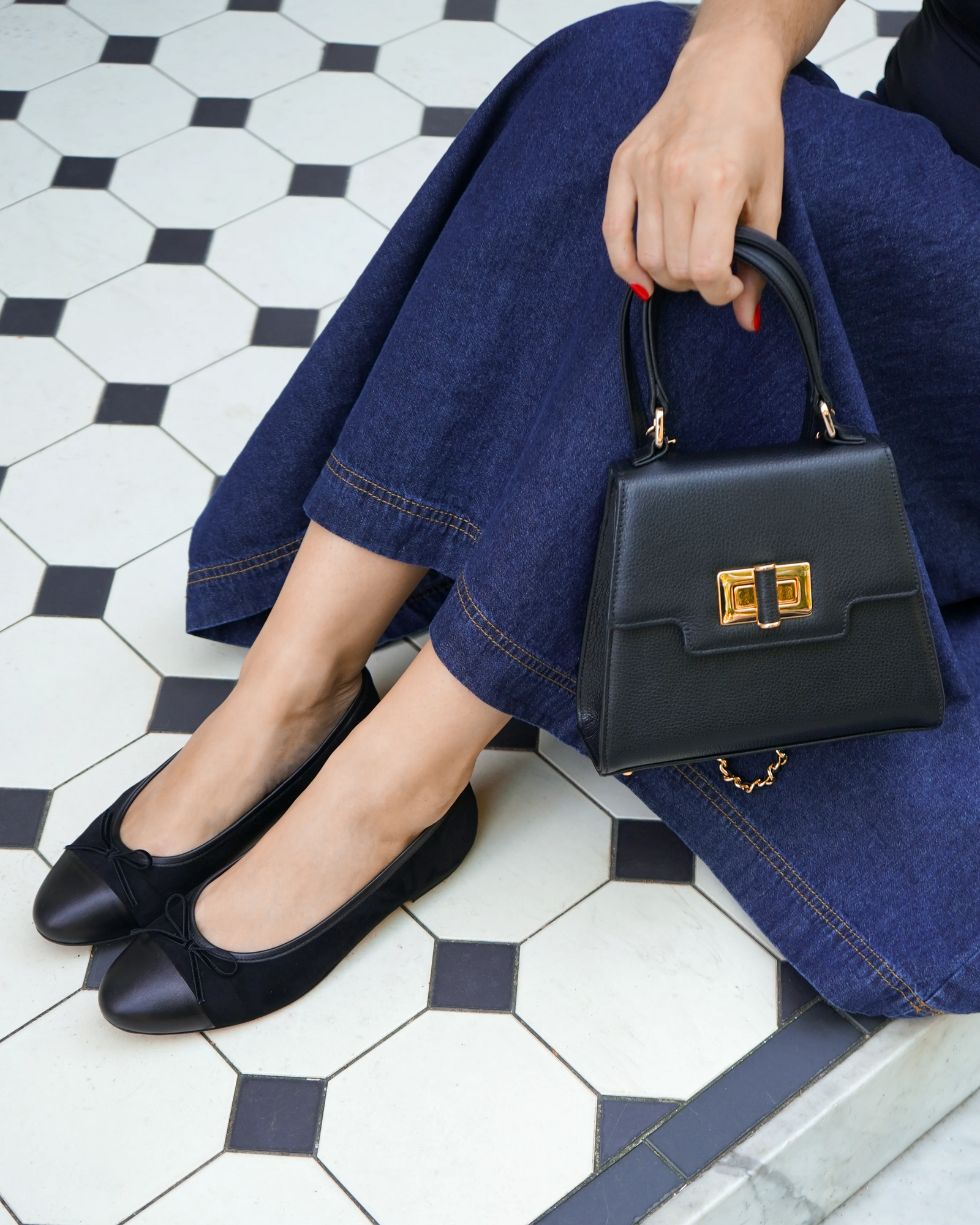 Cece Black Suede & Leather image