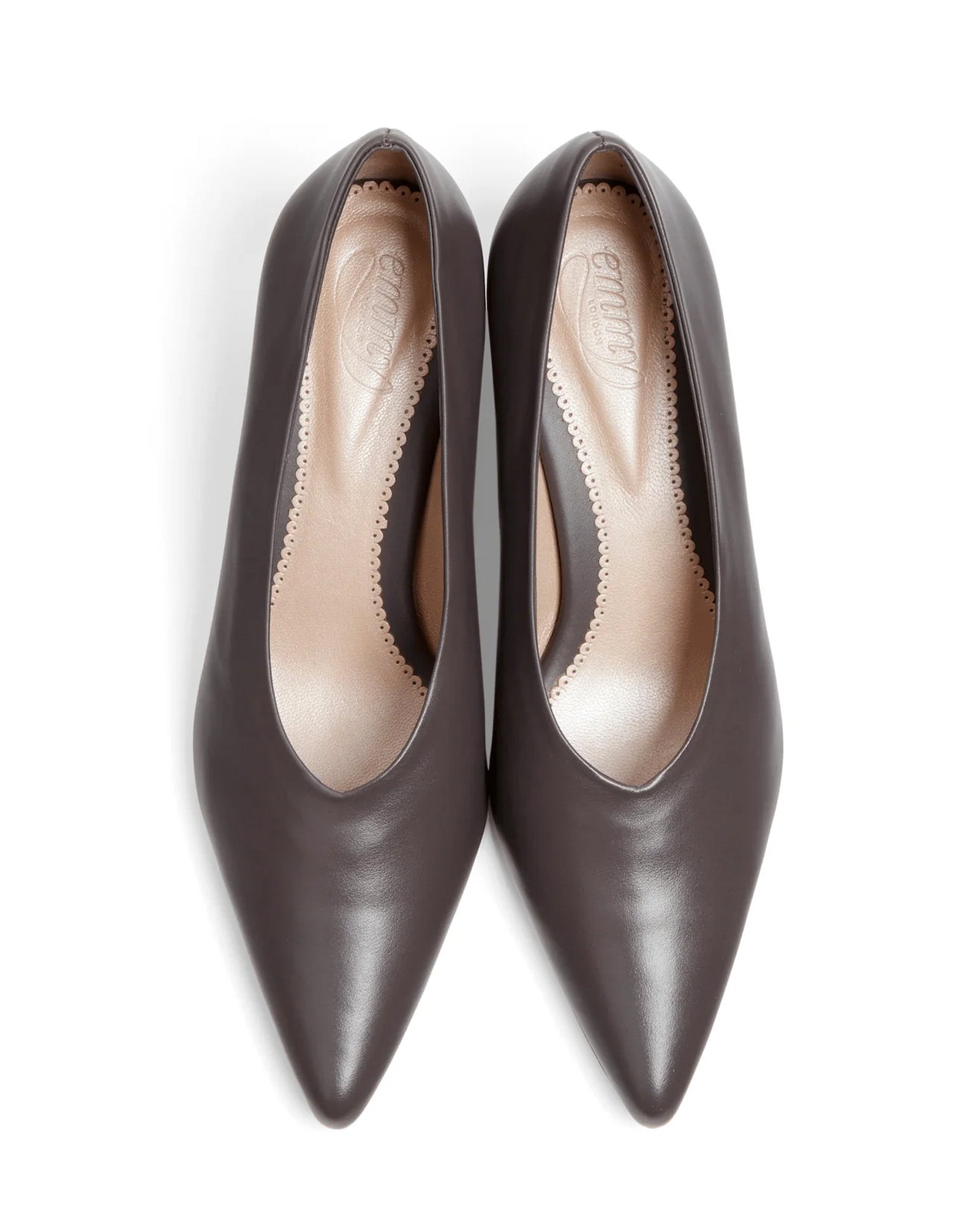 Chloe Mole Grey Fashion Shoe Pointed Block Heel Court Shoes  image