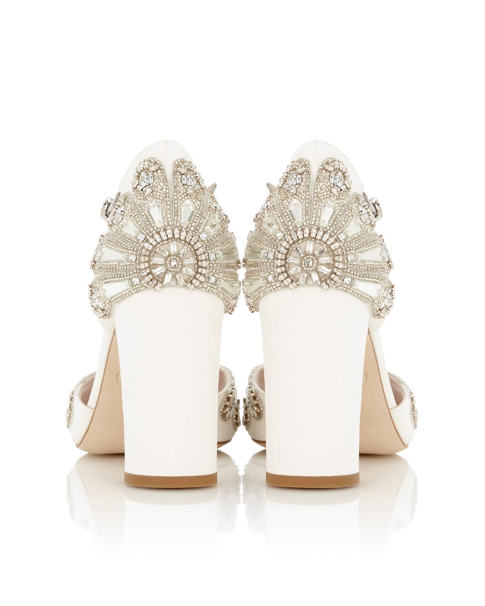 Cinderella Block Bridal Shoe Block Heel Bridal Shoes  image
