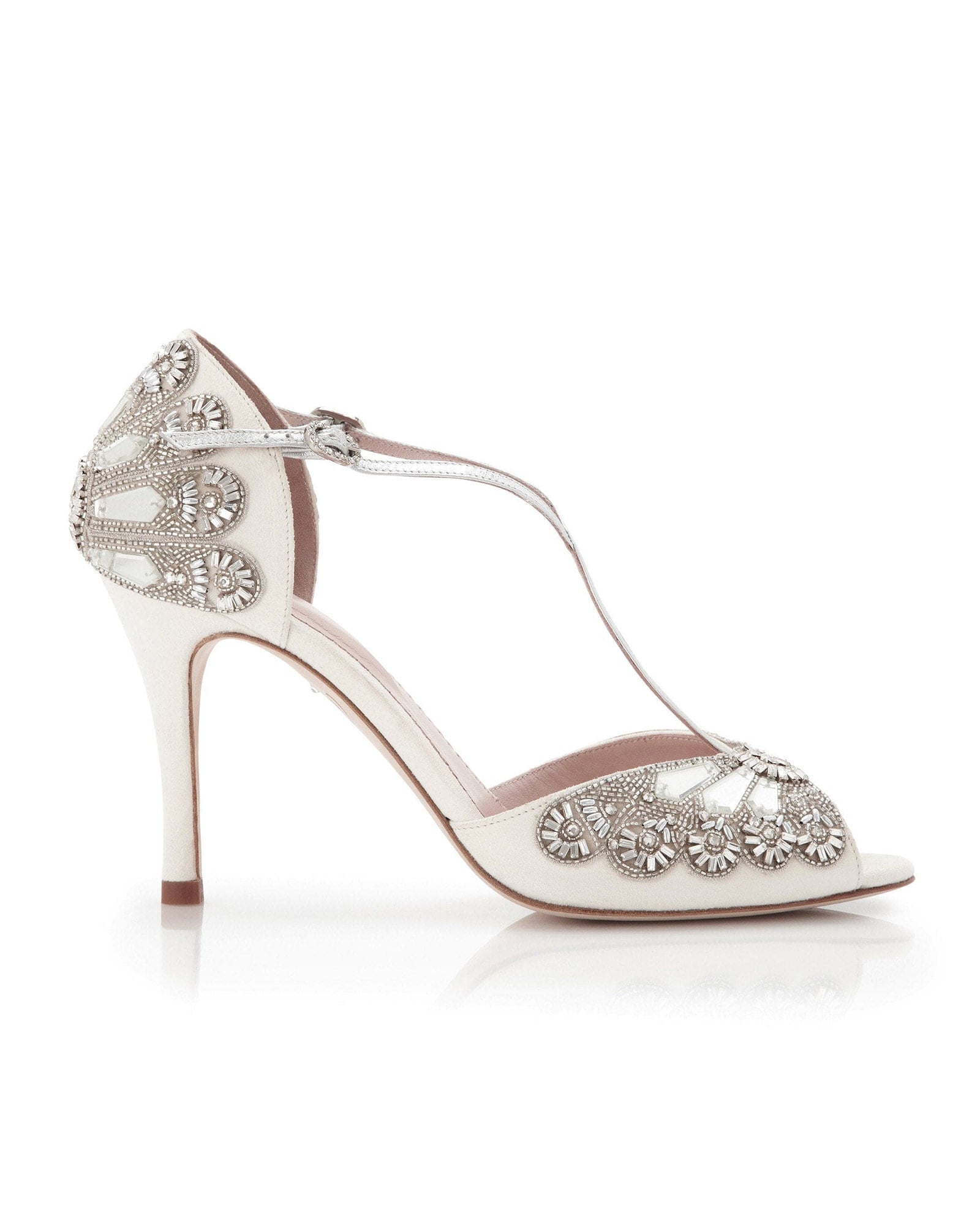 Cinderella Bridal Shoe Embellished Ivory Bridal Sandals  image