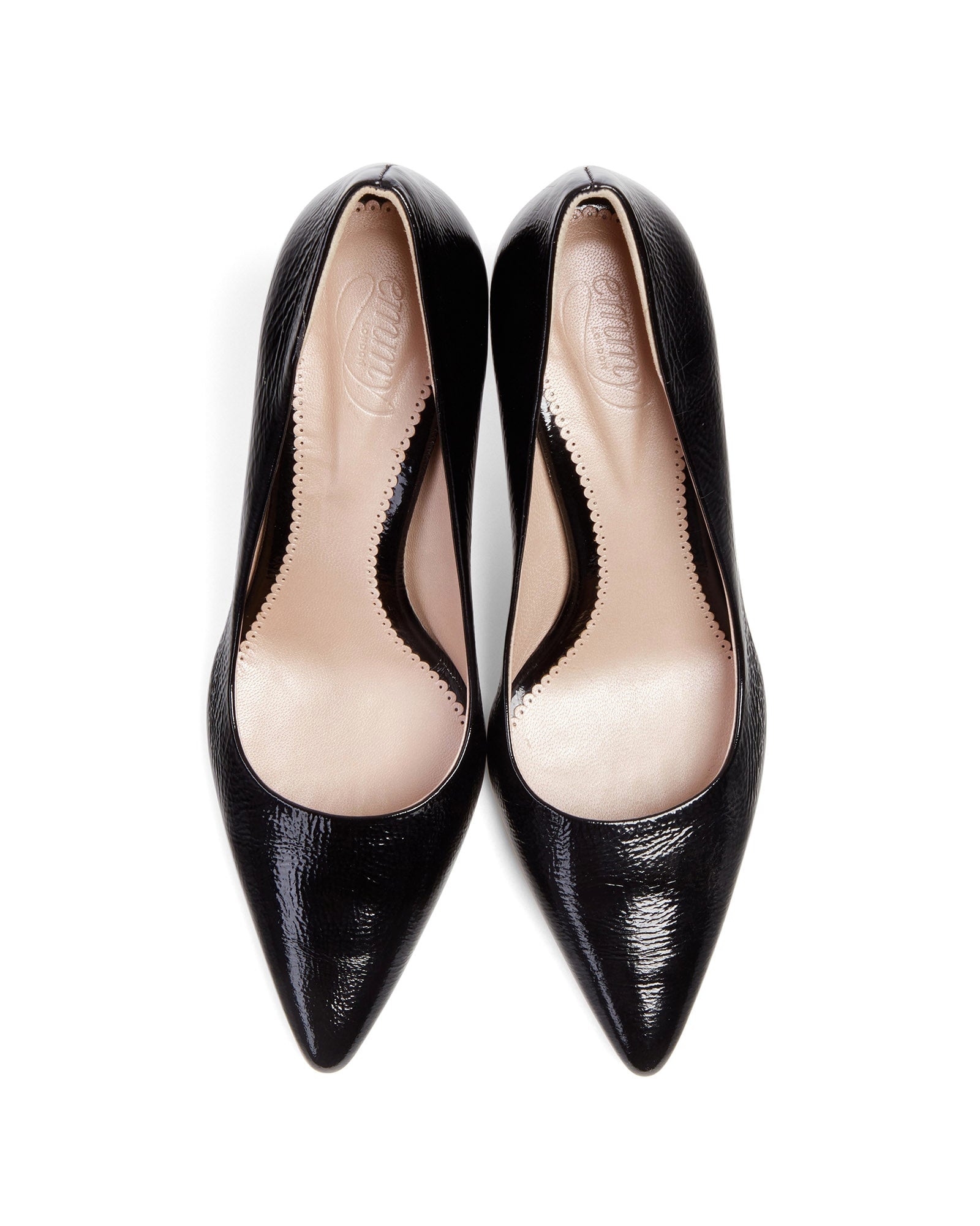 Claudia Patent Black Leather Fashion Shoe Black Leather Pointed Court Shoe  image