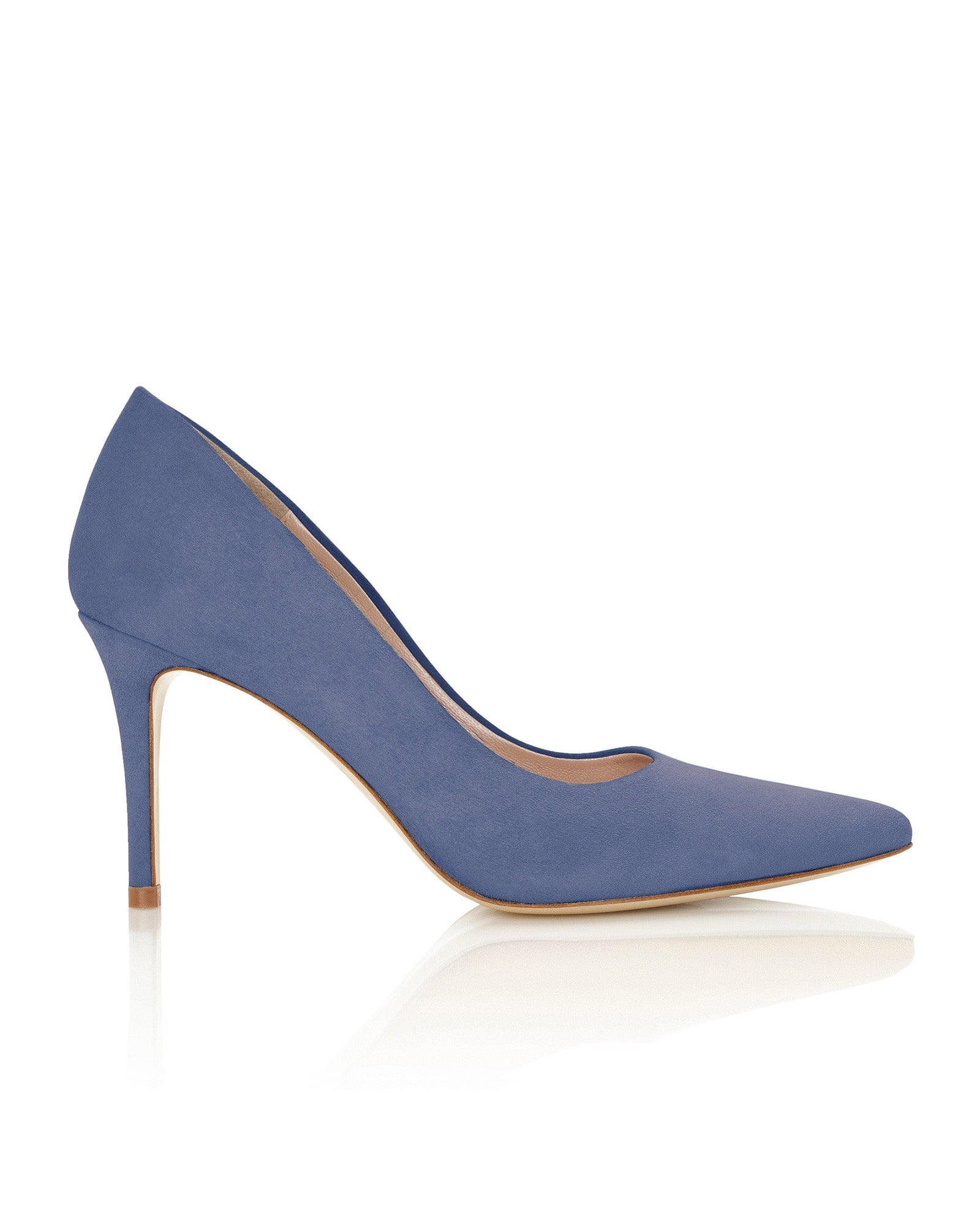 Claudia Riviera Fashion Shoe Blue-Grey Pointed Court Shoe  image