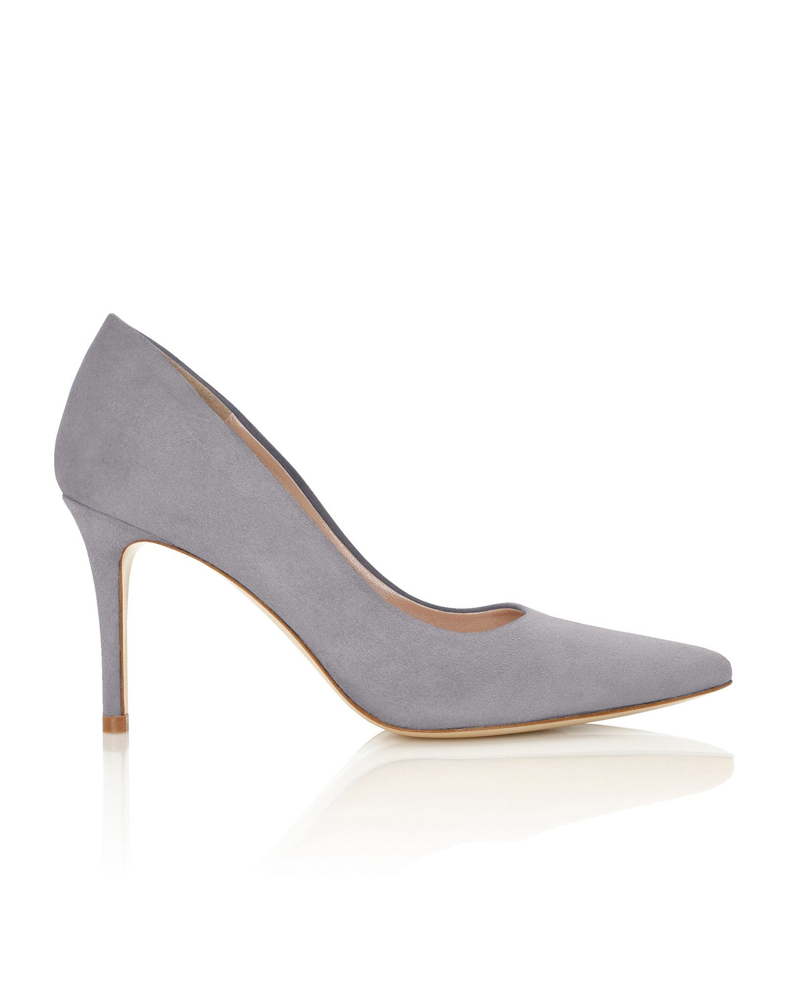 Claudia Steel Fashion Shoe Grey Pointed Court Shoe  image