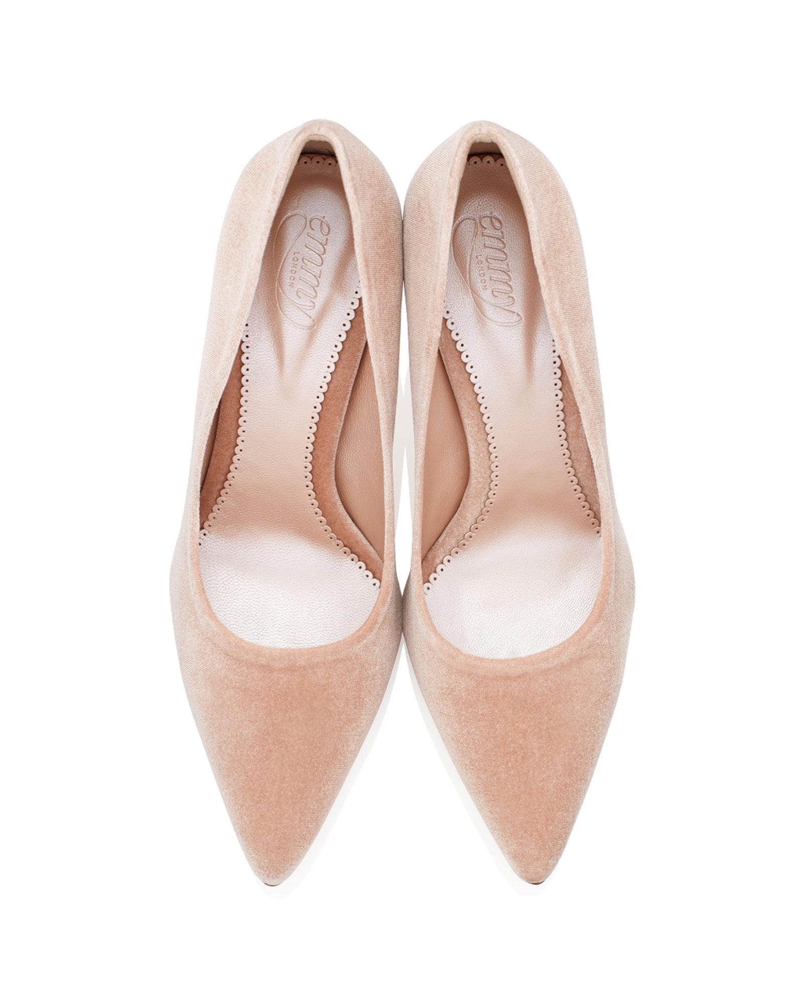 Claudia Velvet Blush Fashion Shoe Pink Velvet Court Shoe  image