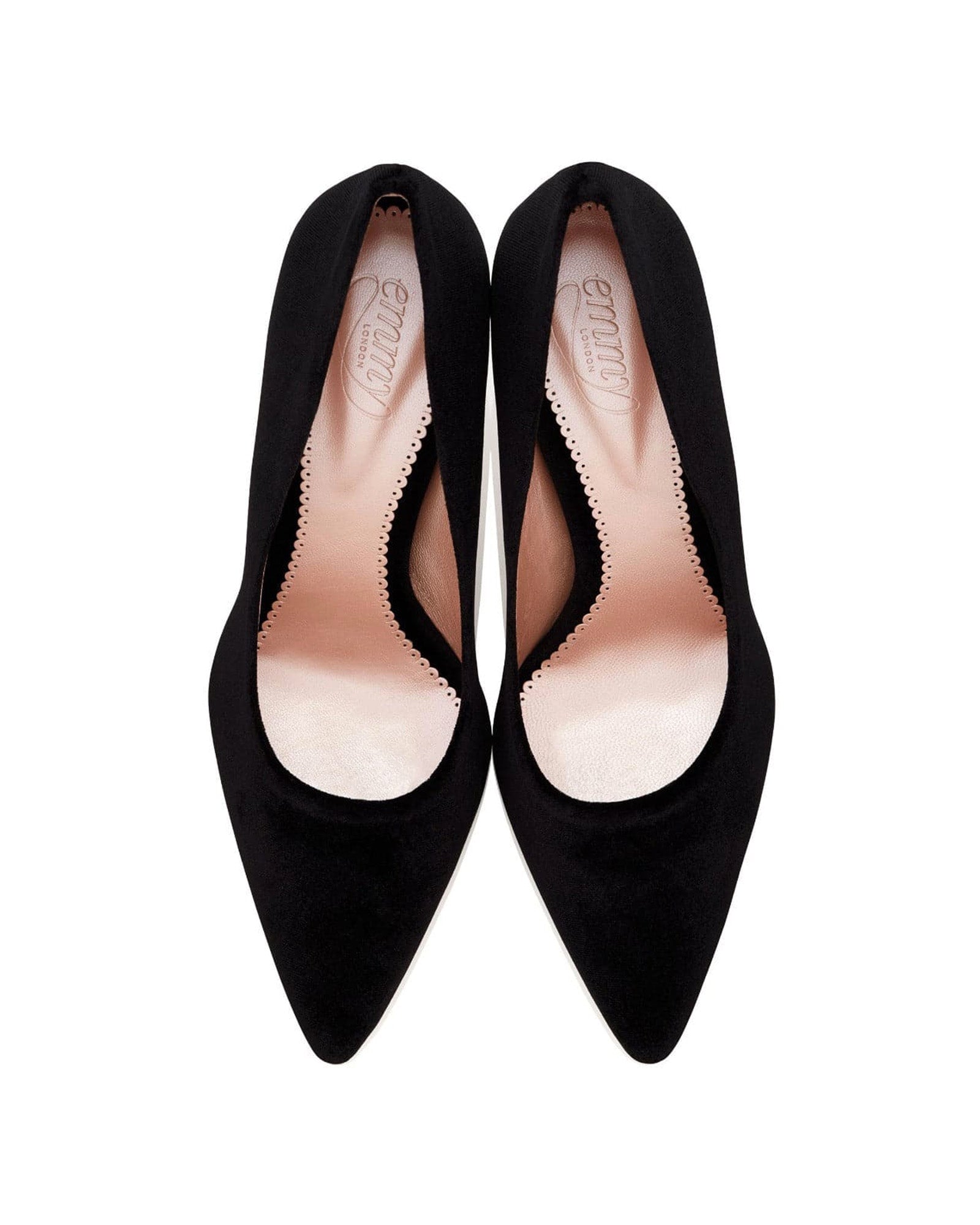 Claudia Velvet Jet Black Fashion Shoe Black Velvet Court Shoe  image
