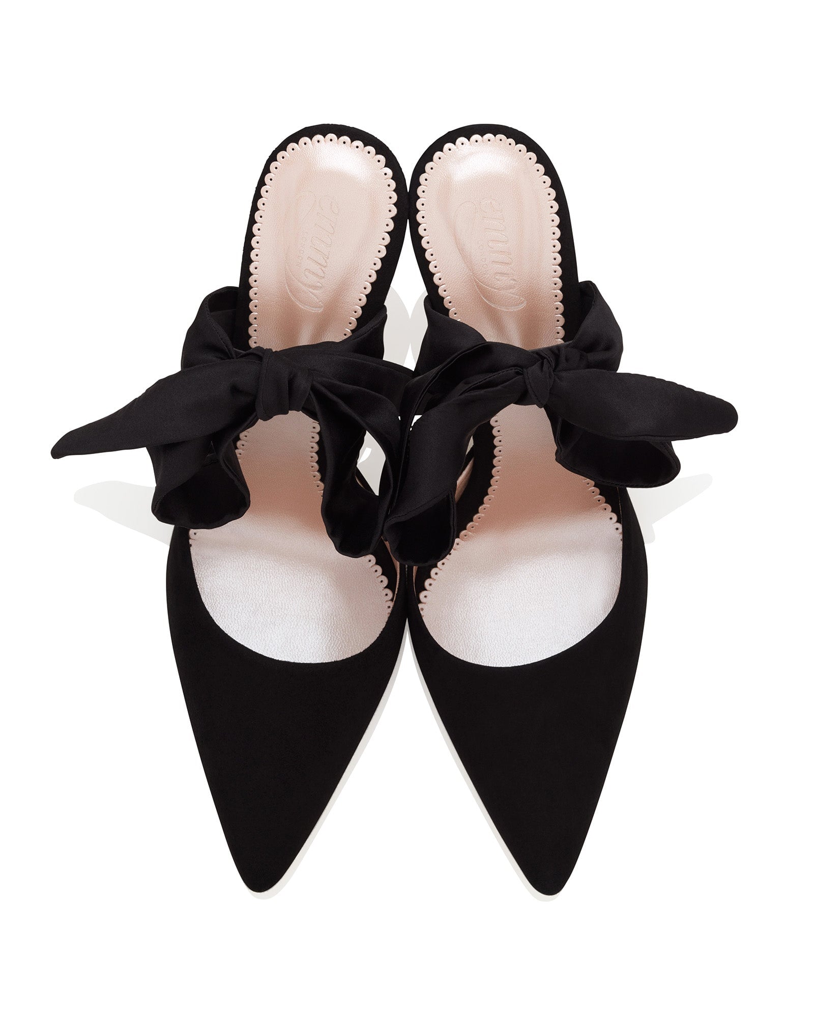 Colette Mid Heel Fashion Shoe Black Suede Mules  image
