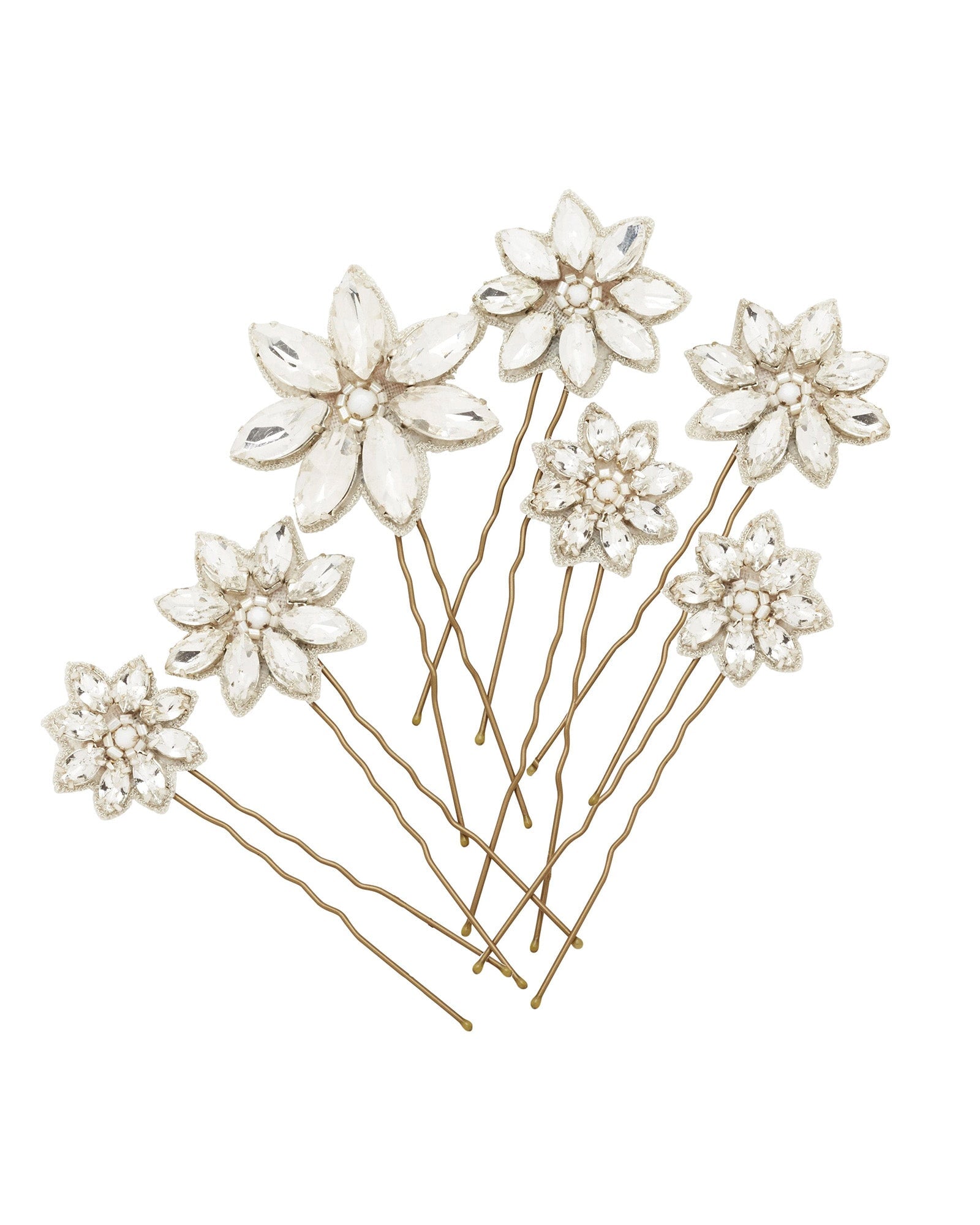 Daisy Mixed Pins Bridal Hair Accessory Flora Crystal Bridal Hair Pins  image