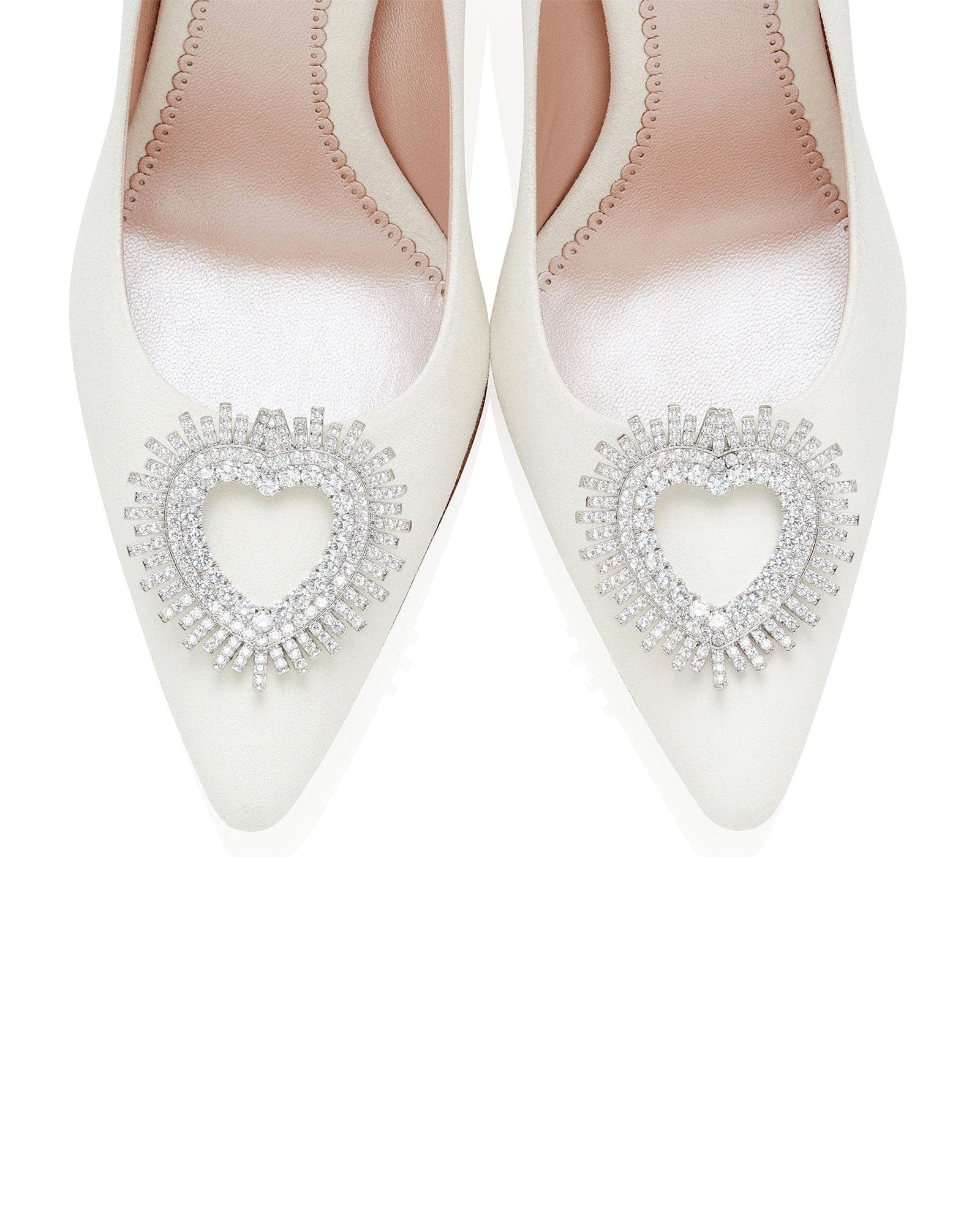 Crystal Heart Shoe Clips Bridal Shoe Clip Crystal Shoe Clips  image