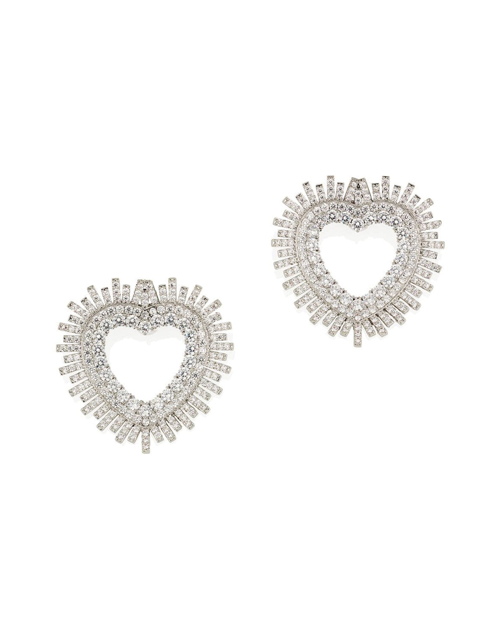 Crystal Heart Shoe Clips Emmy London - Main Image