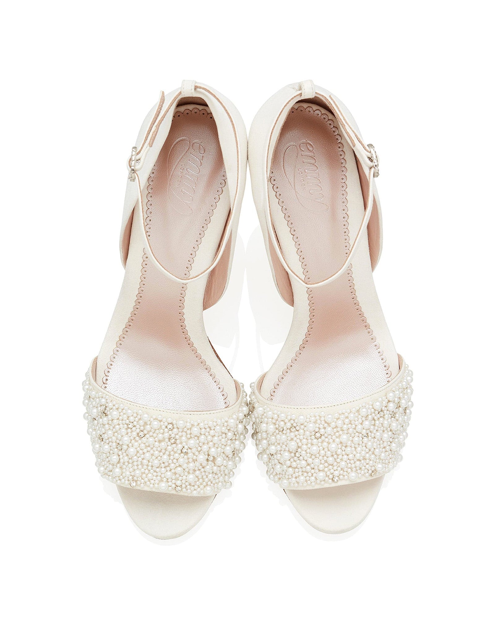 Daisy Oyster Pearl Bridal Shoe Ivory Overlay Bridal Shoes  image