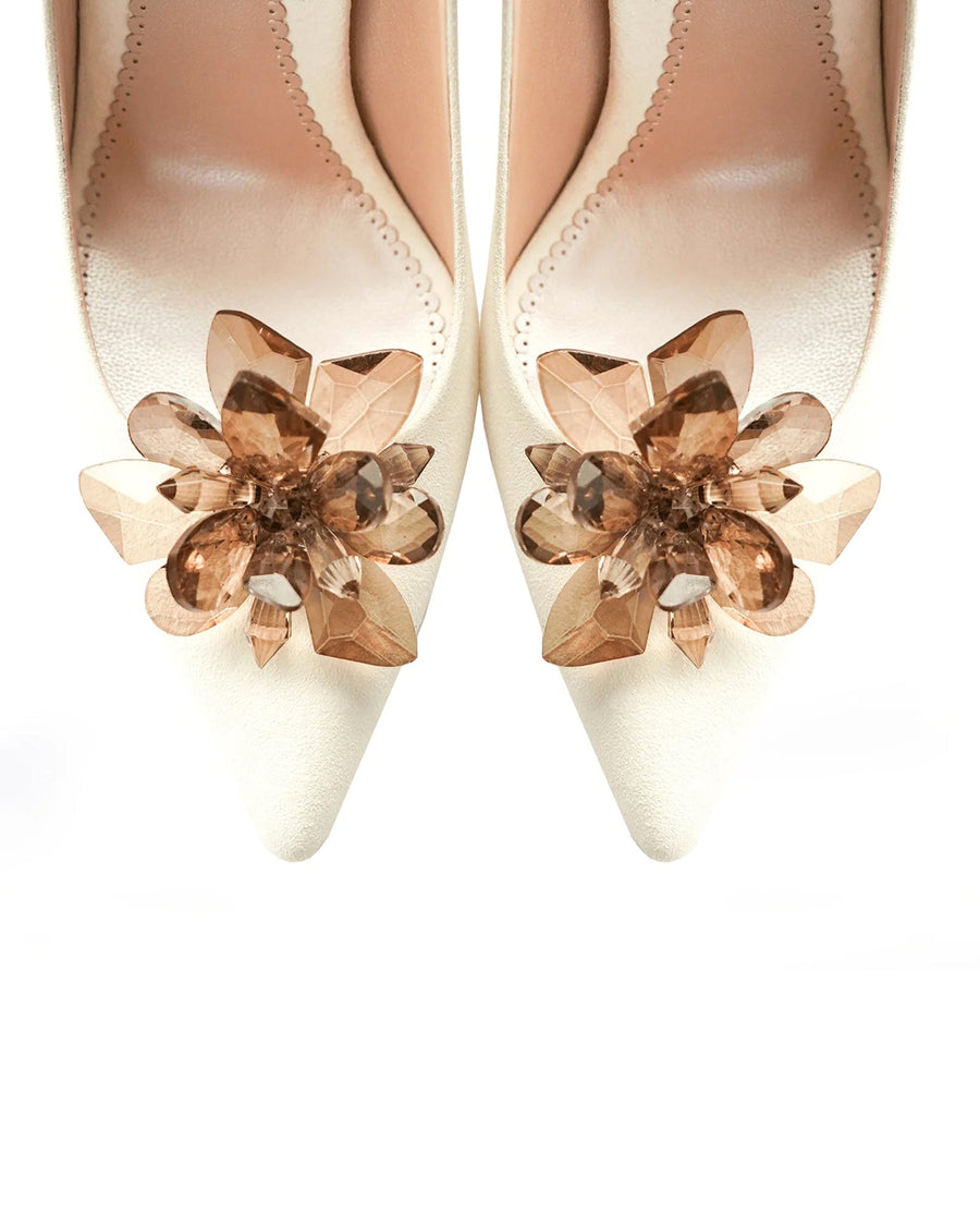 Taupe Crystal Diamond Flower image