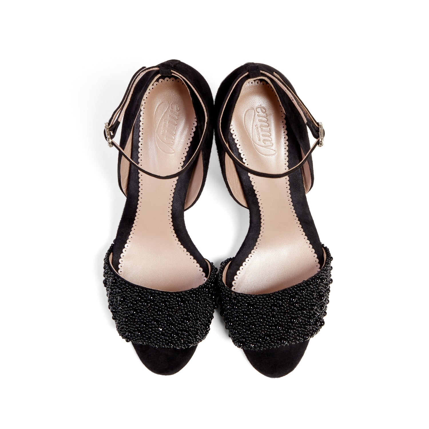 Daisy Jet Black Oyster Pearl Fashion Shoe Pearl Evening Shoe  image