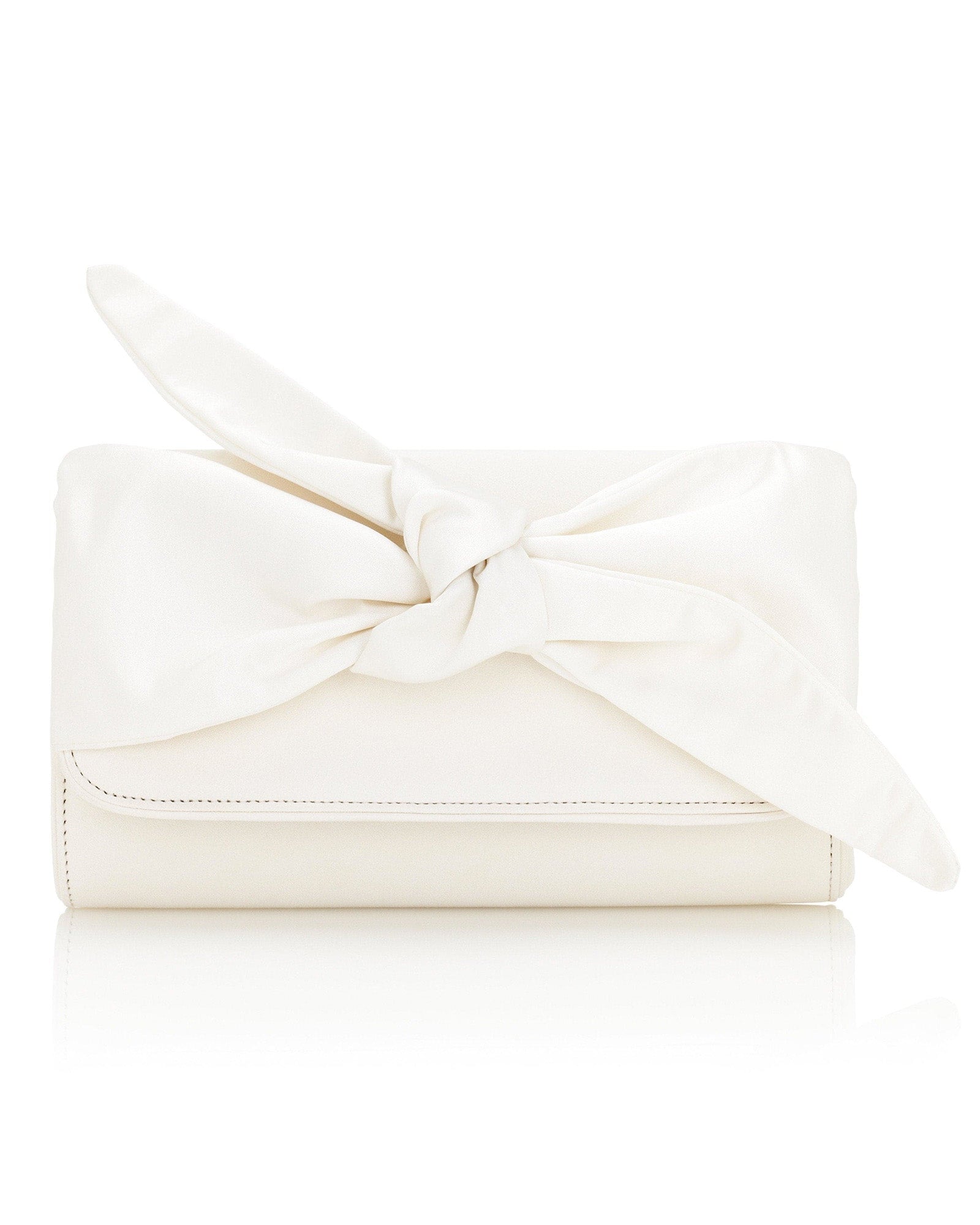 Florence Clutch Ivory Bridal Bag Bridal Clutch with Satin Bow  image