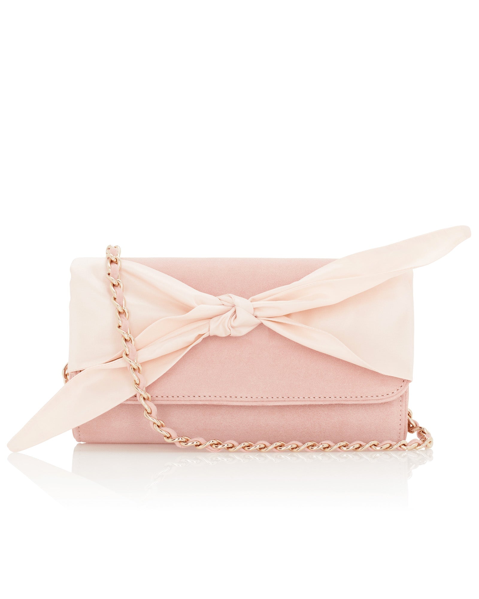 Florence Clutch Misty Rose Occasion Bag Evening Clutch with Satin Bow  image