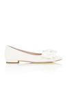Florence Flat Bridal Shoes Ivory1