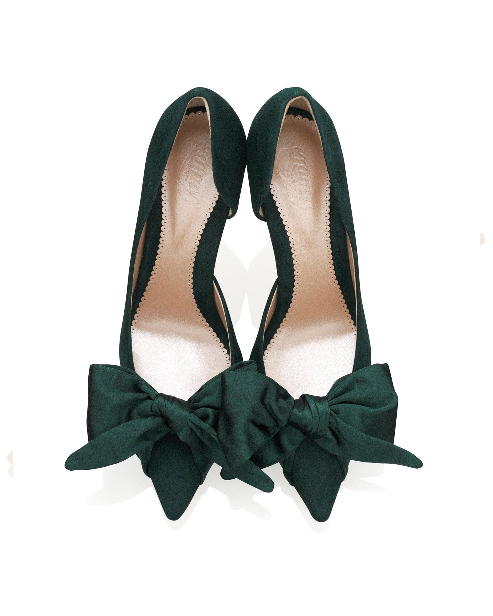 Florence Greenery Suede Mid Heel Emmy London
