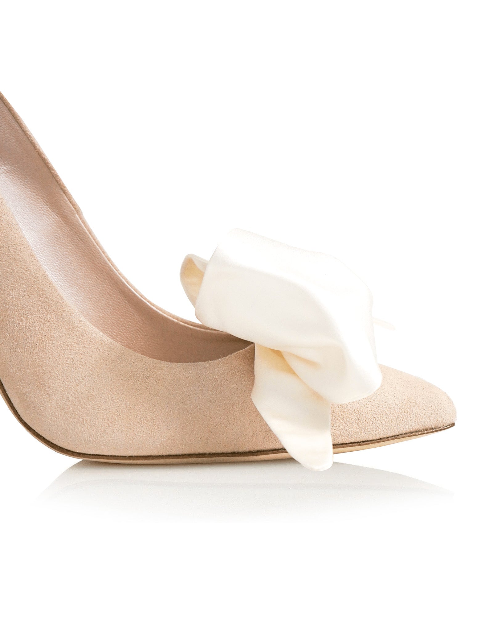 Florence Satin Bow Shoe Clips Bridal Shoe Clip Emmy London  image