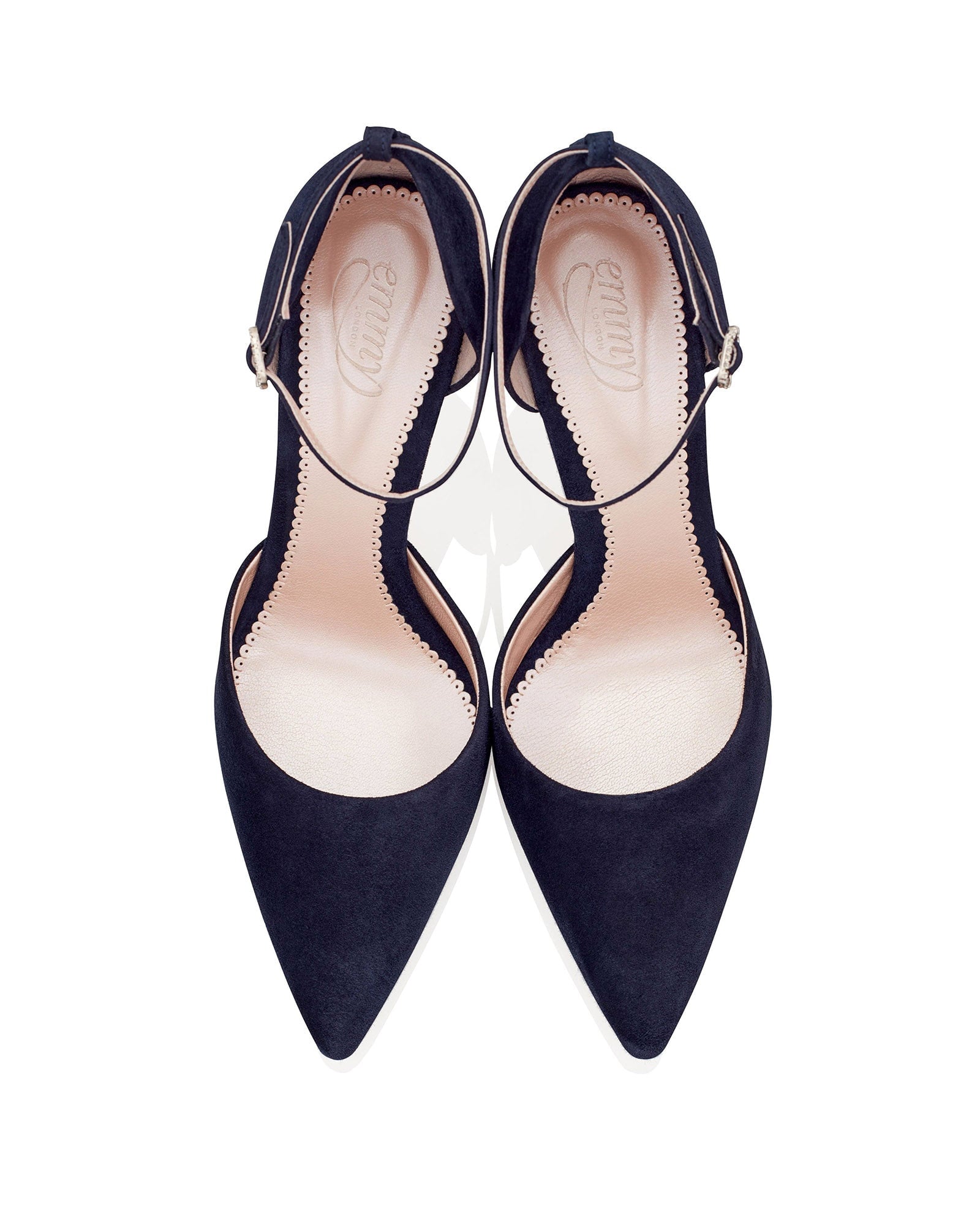 Harriet Midnight Navy Fashion Shoe Navy Blue Suede Court Shoes  image