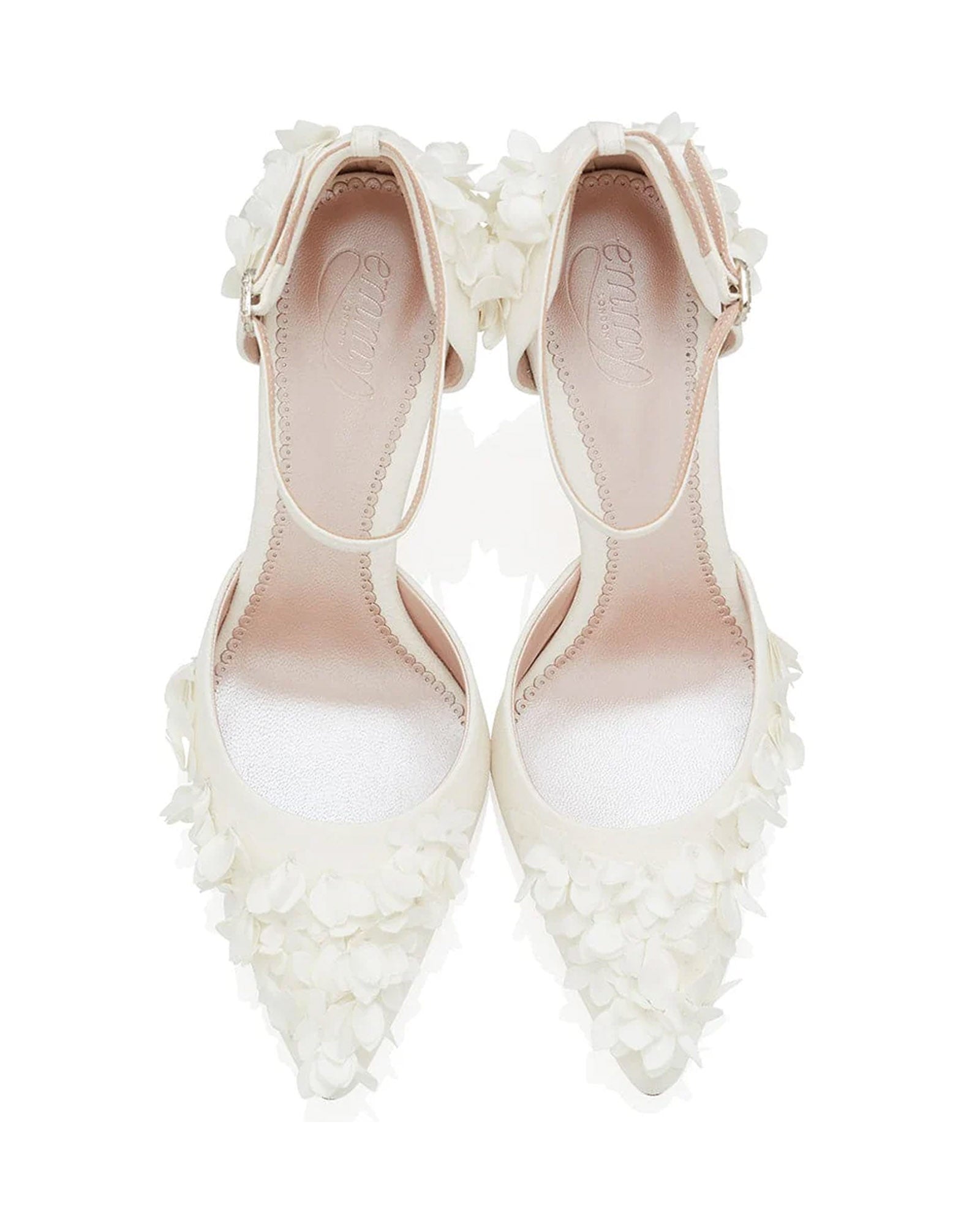 Harriet Petal Mid Heel Bridal Shoe Overlay Suede Bridal Shoes  image