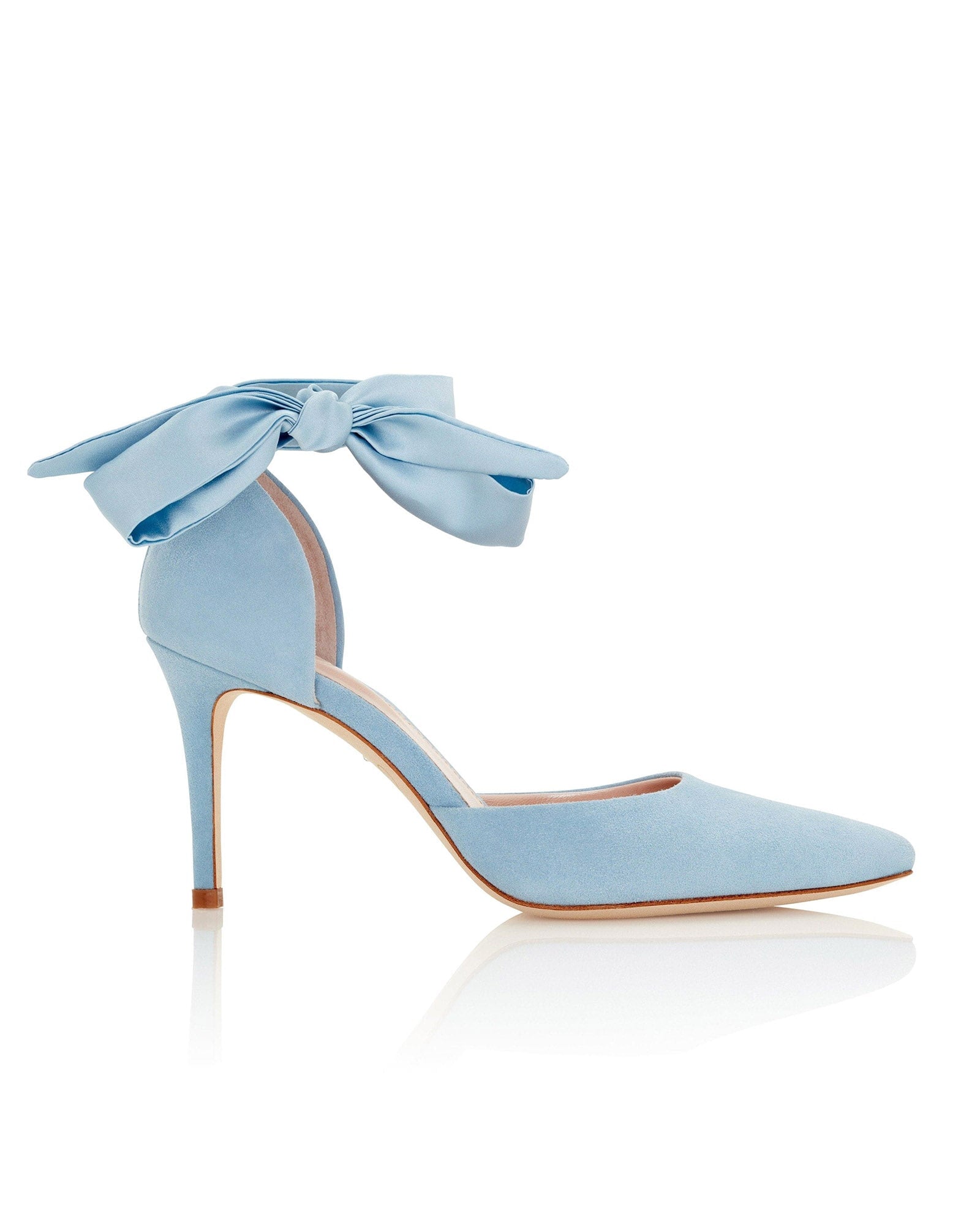 Harriet Powder Blue Bridal Shoe Light Blue Suede Bridal Shoes  image