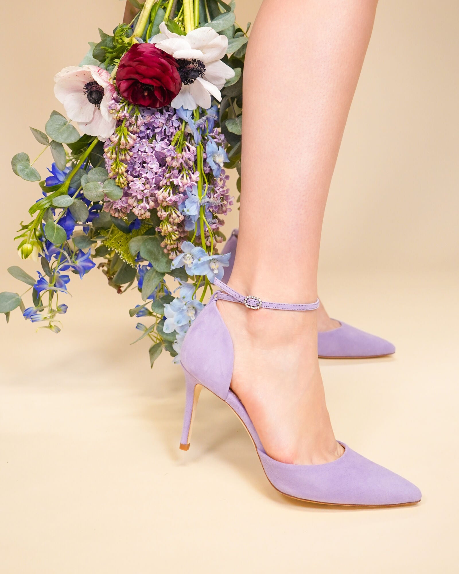 Buy Lavender Heeled Sandals for Women by Marc Loire Online | Ajio.com