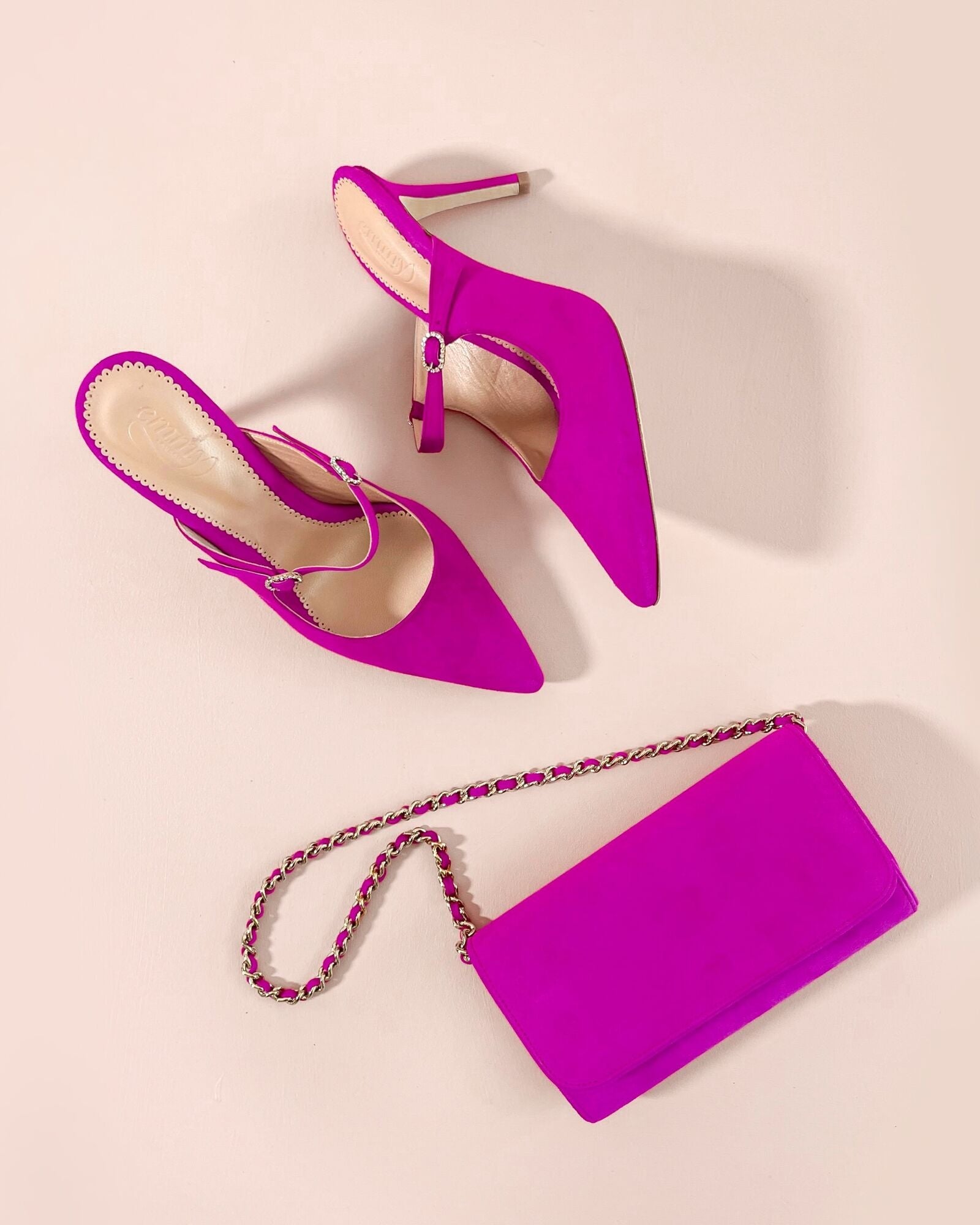 Isabel Mid Heel Fashion Shoe Pink Mule  image